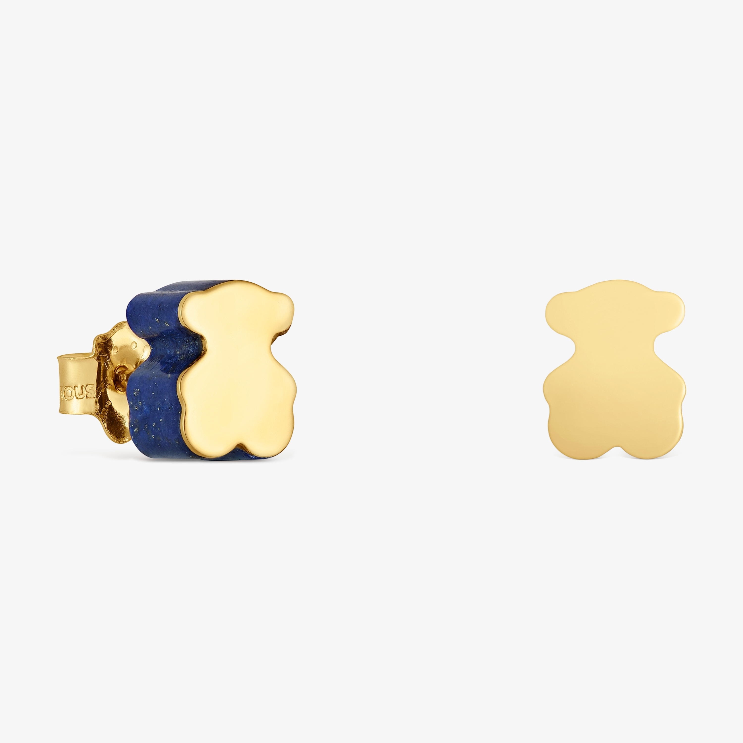 18K solid gold bear Earrings with lapis lazuli TOUS 1950