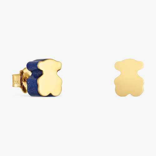 Kolczyki ze złota z misiem i lapis lazuli TOUS 1950