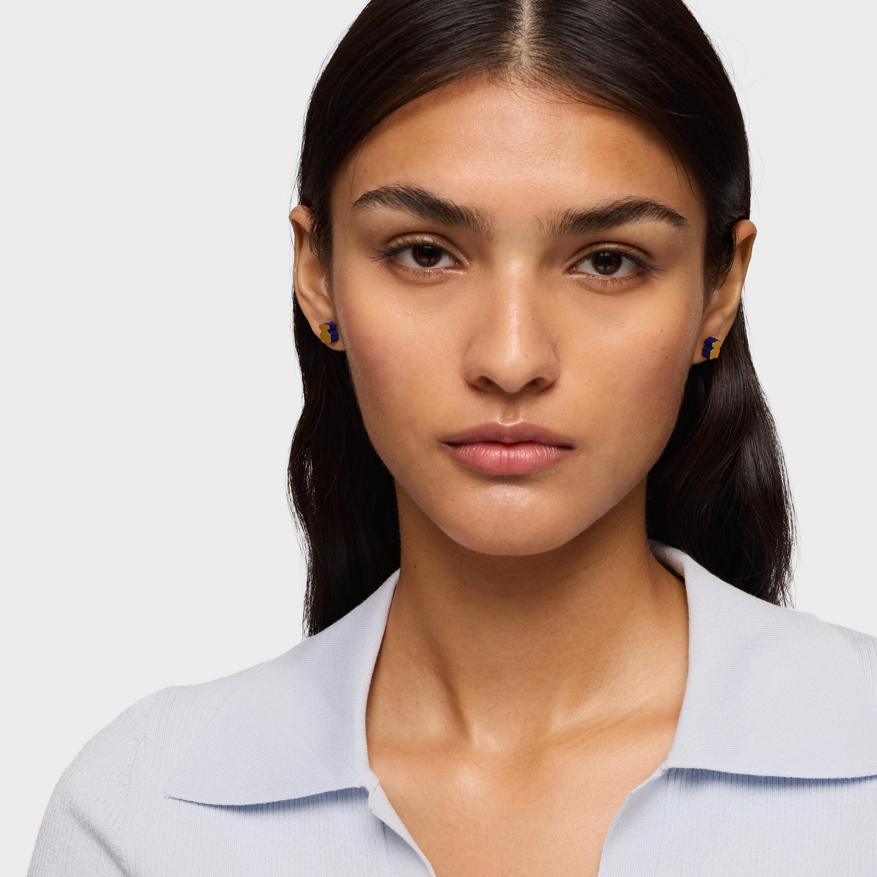 18K solid gold bear Earrings with lapis lazuli TOUS 1950