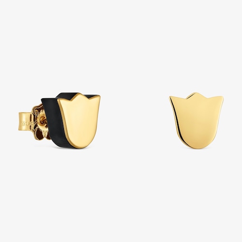 Zlat&eacute; N&aacute;u&scaron;nice TOUS 1950 ve tvaru tulip&aacute;nu s&nbsp;onyxem image number 0