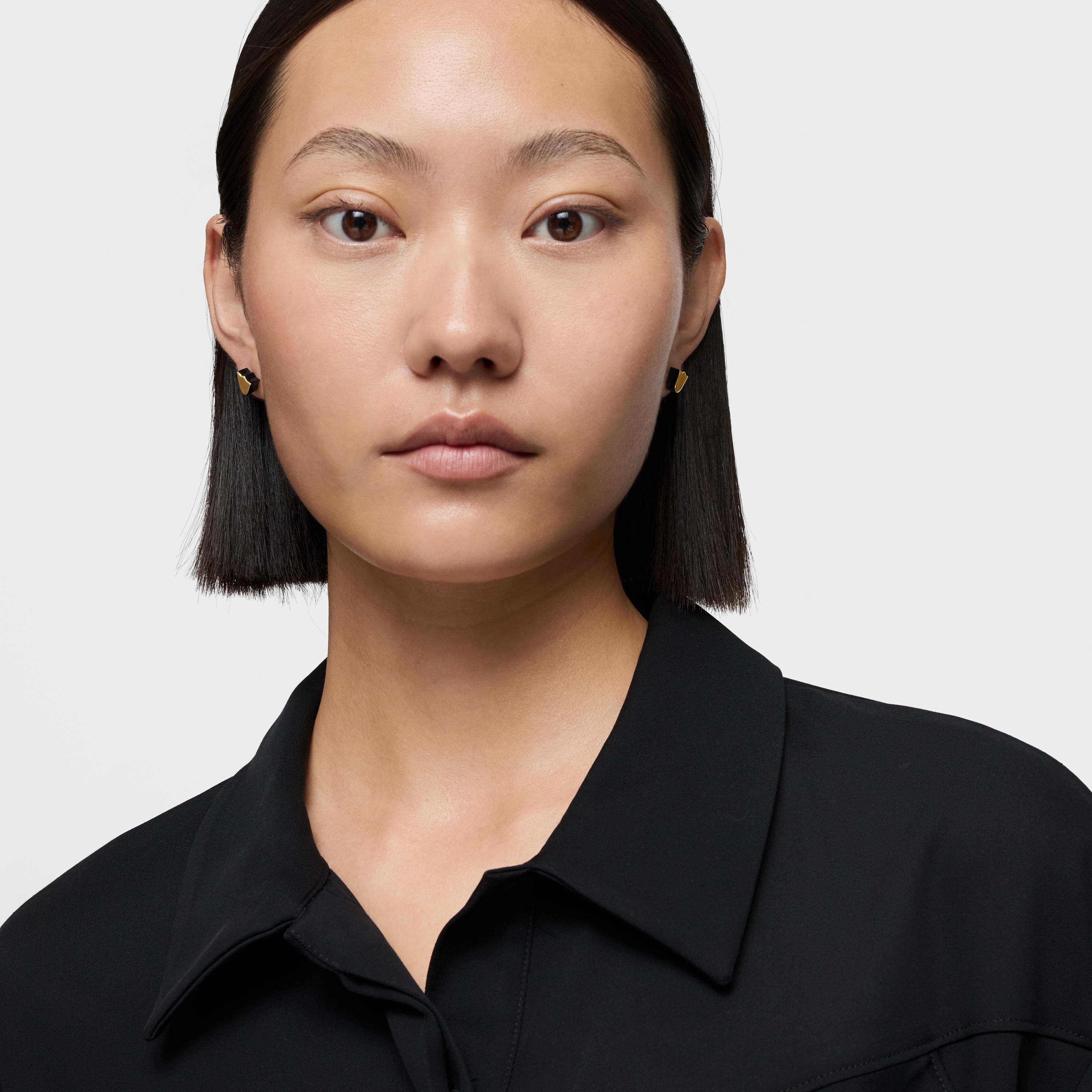 18K solid gold tulip Earrings with onyx TOUS 1950