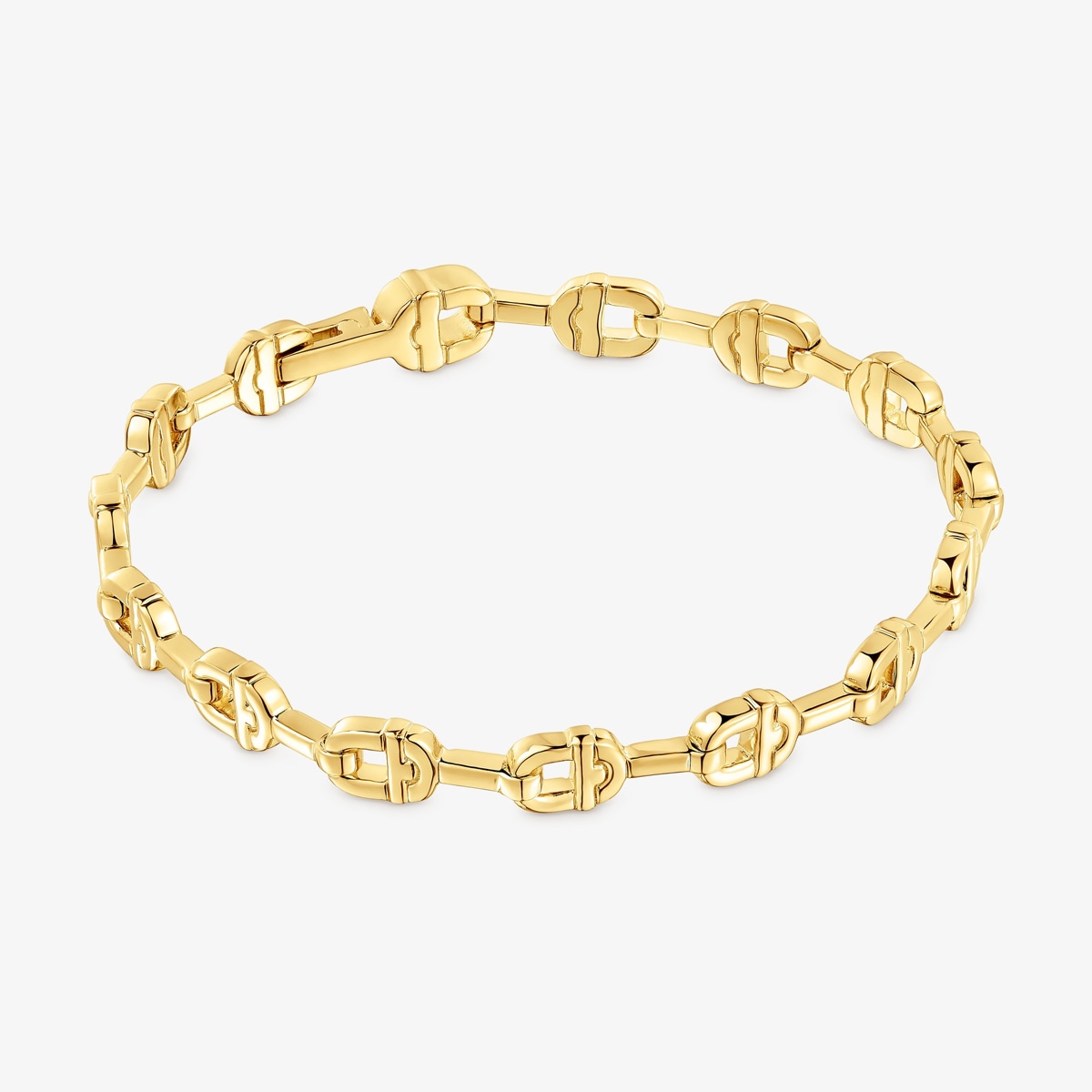 Tous - Pulsera Cadena Logo Con Baño De Oro 18 Kt Sobre Plata Tous Manifesto - Dorado