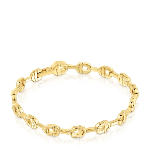 18kt gold plating over silver logo chain Bracelet TOUS MANIFESTO
