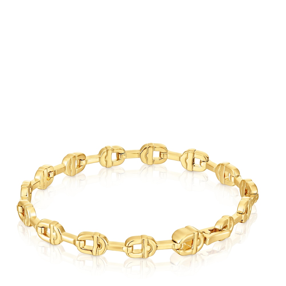 18kt gold plating over silver logo chain Bracelet TOUS MANIFESTO 18kt gold plating over silver logo chain Bracelet TOUS MANIFESTO