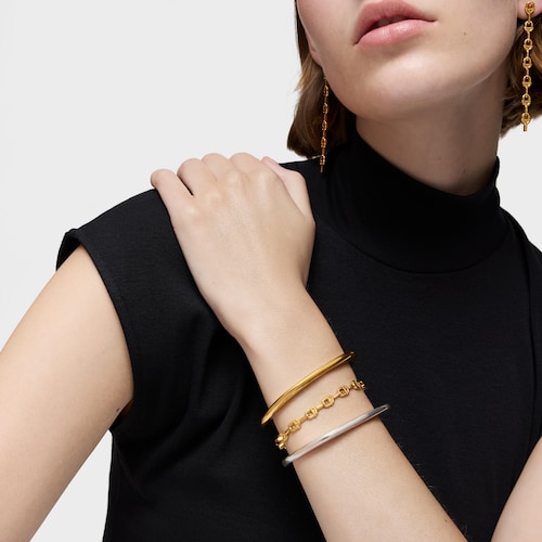18kt gold plating over silver logo chain Bracelet TOUS MANIFESTO