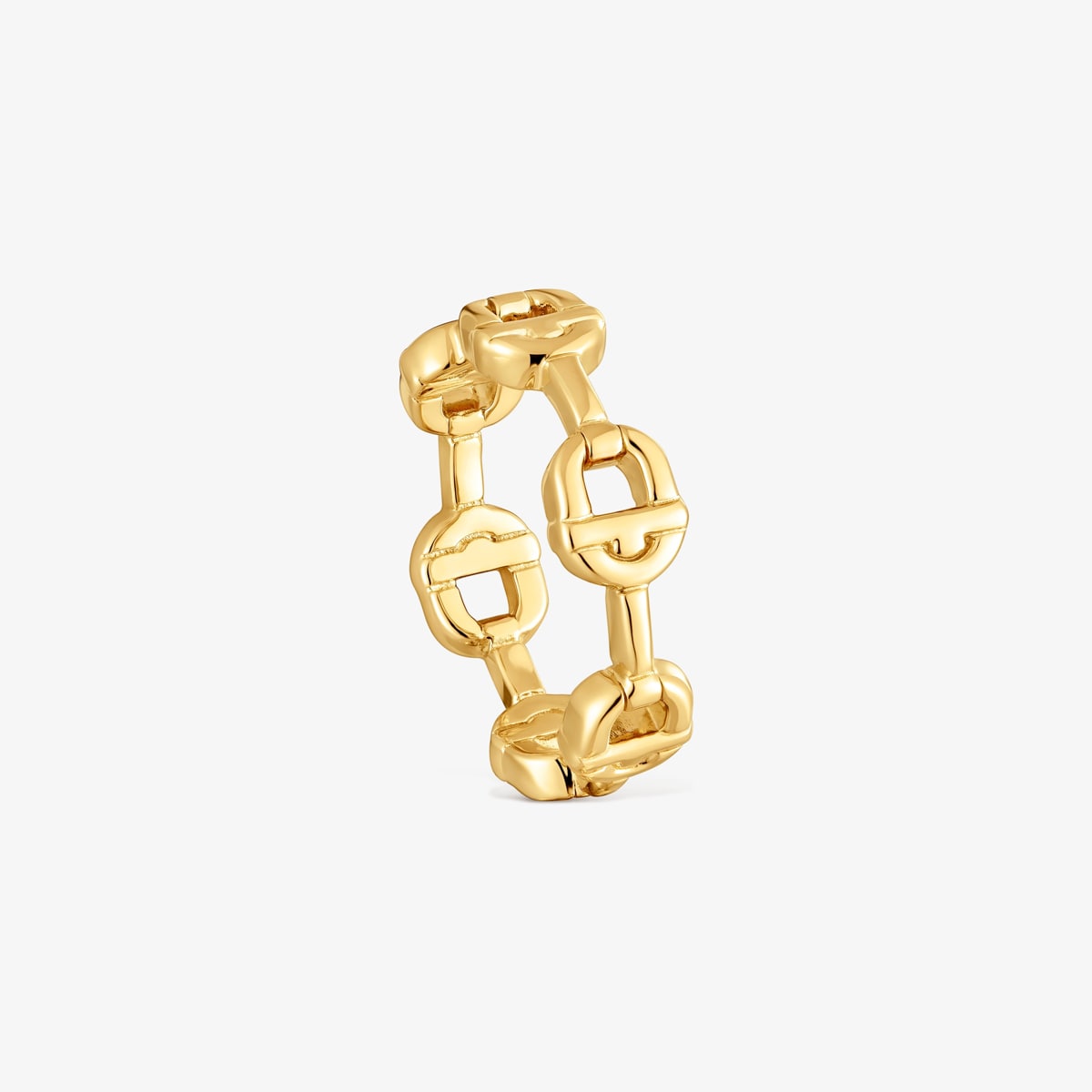 Tous - Anillo Logo Con Baño De Oro 18 Kt Sobre Plata Tous Manifesto Talla 12