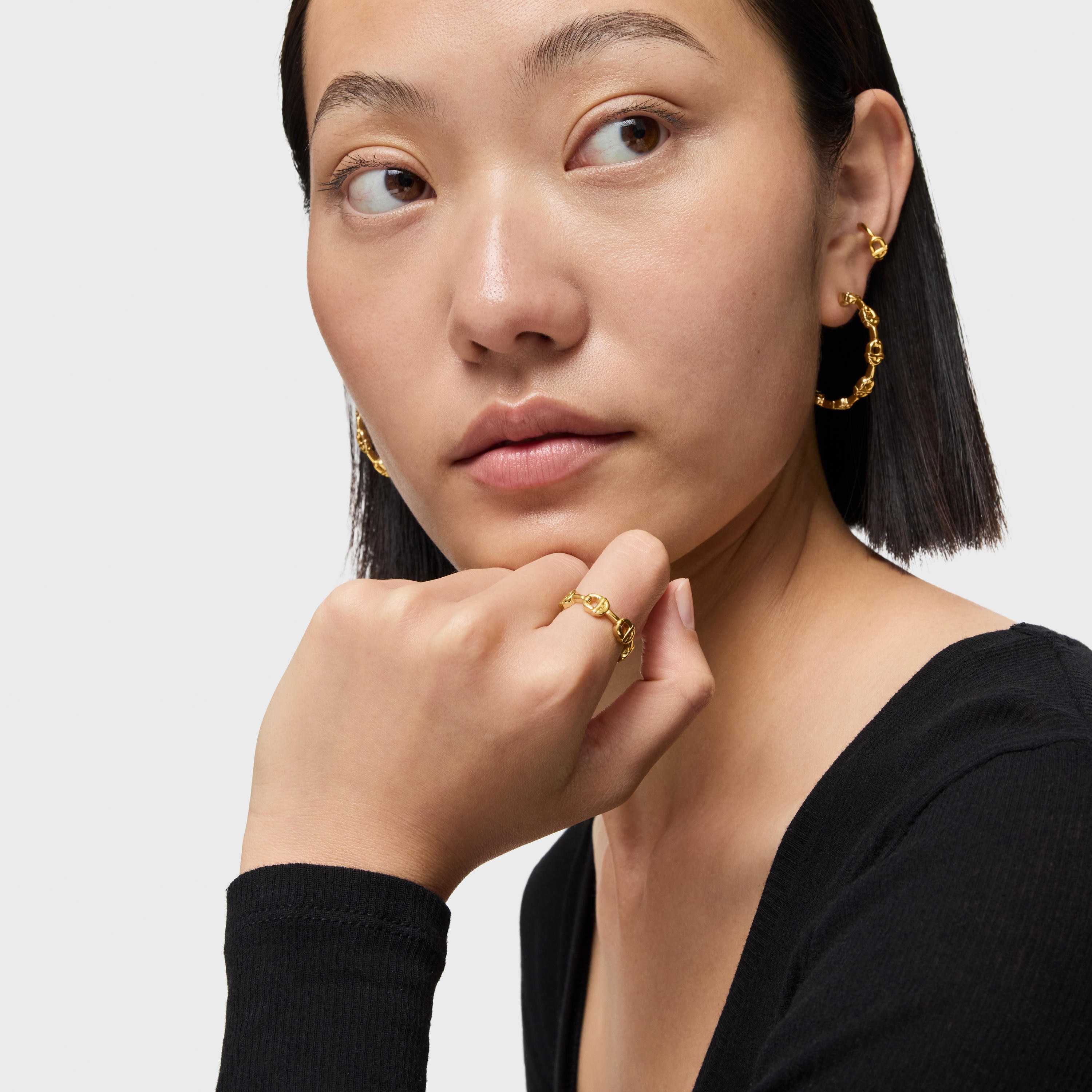 18K gold vermeil logo Ring TOUS MANIFESTO