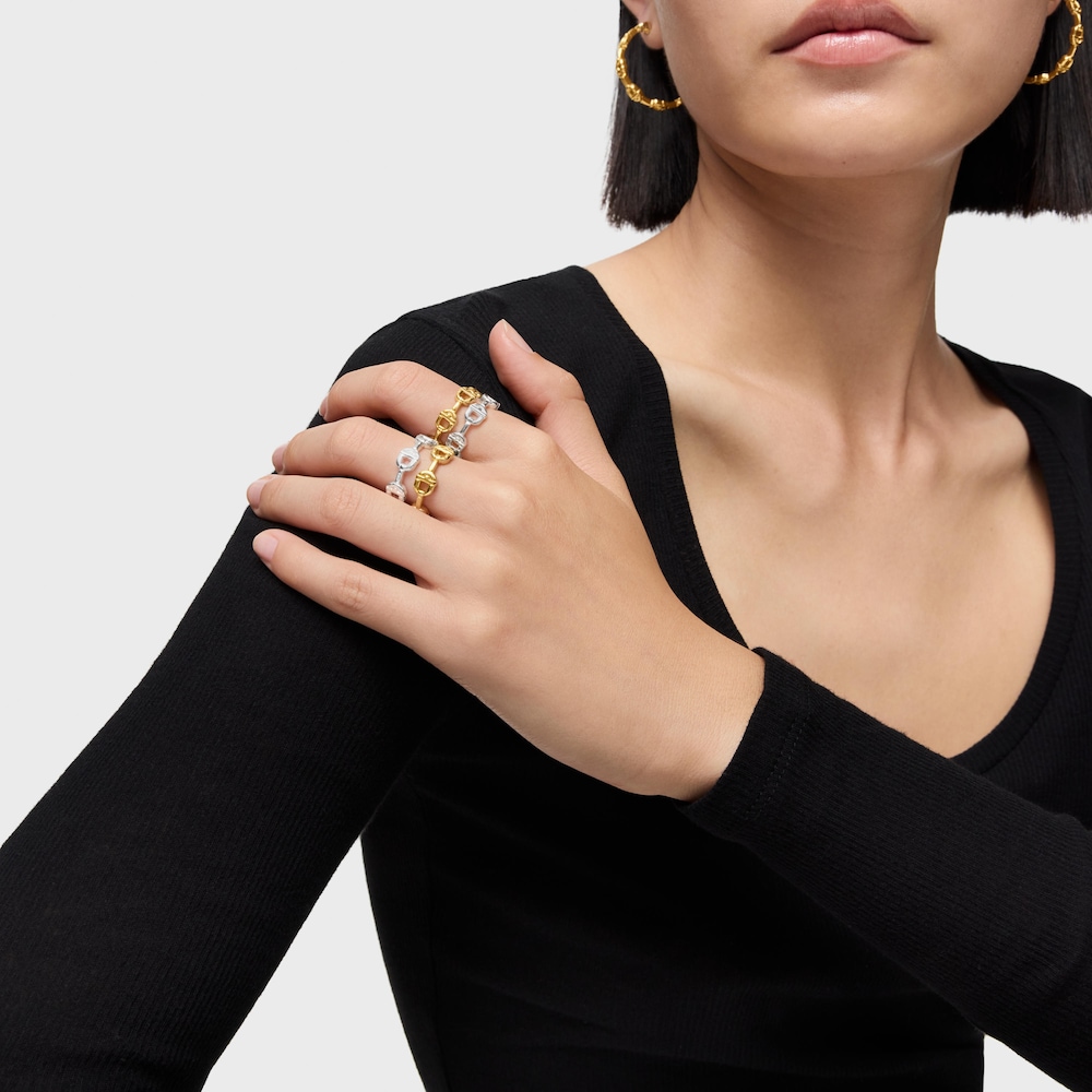 Prsteň s&nbsp;logom s&nbsp;18&nbsp;kt pozl&aacute;ten&iacute;m na striebre TOUS MANIFESTO