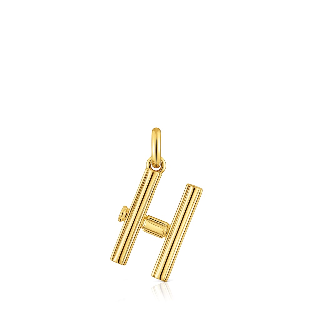 Medium 18kt gold plating over silver letter H Pendant TOUS Alphabet