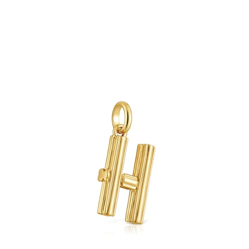 Medium 18kt gold plating over silver letter H Pendant TOUS Alphabet