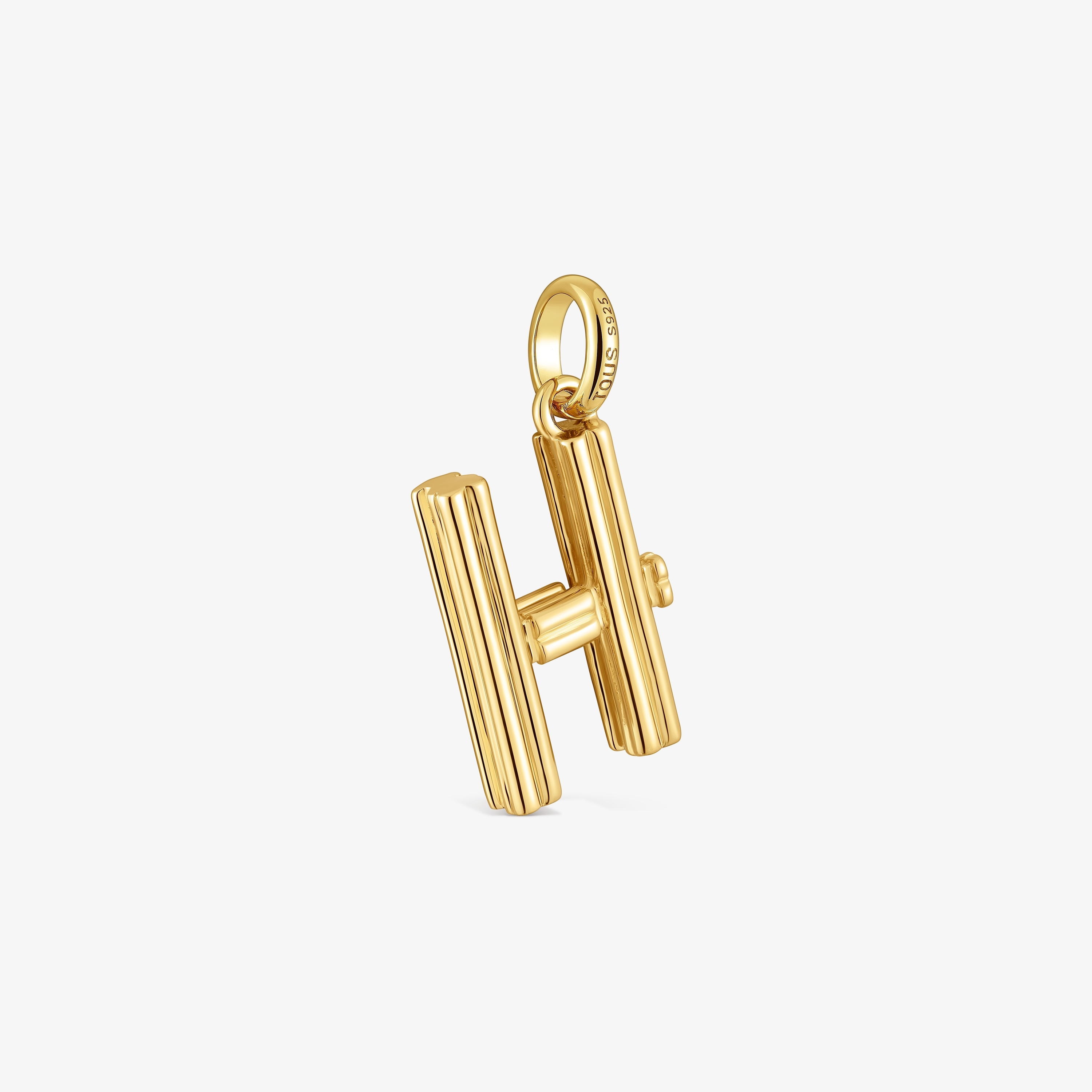 Medium 18K gold vermeil letter H Pendant TOUS Alphabet