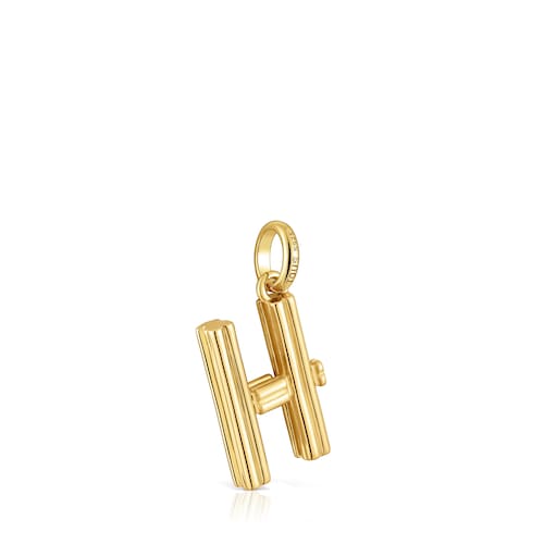 Medium 18kt gold plating over silver letter H Pendant TOUS Alphabet