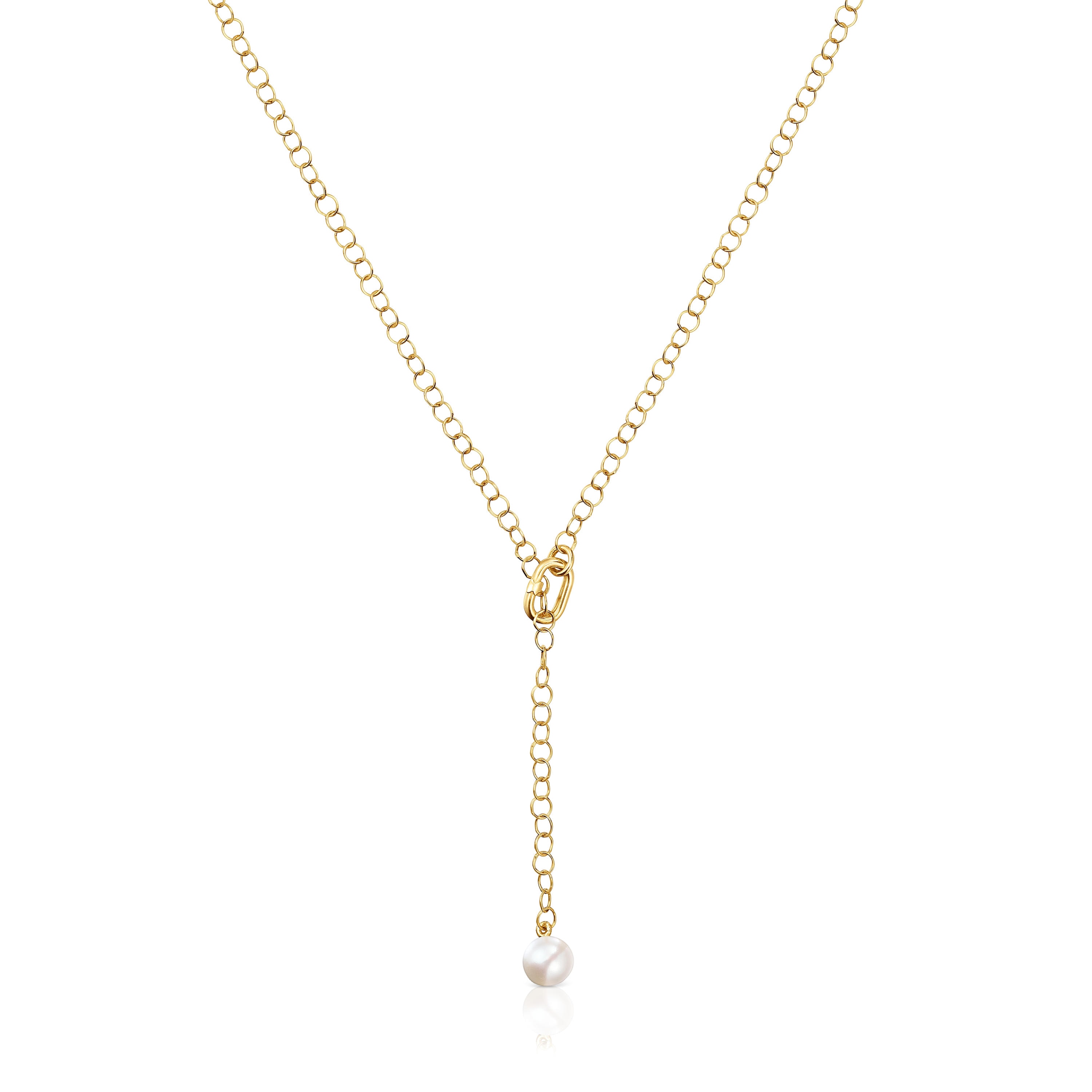 Collar corto de oro y perla cultivada Hold Oval