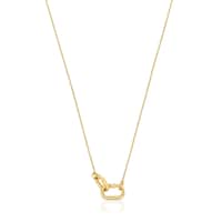 Gargantilla de oro doble Hold Oval
