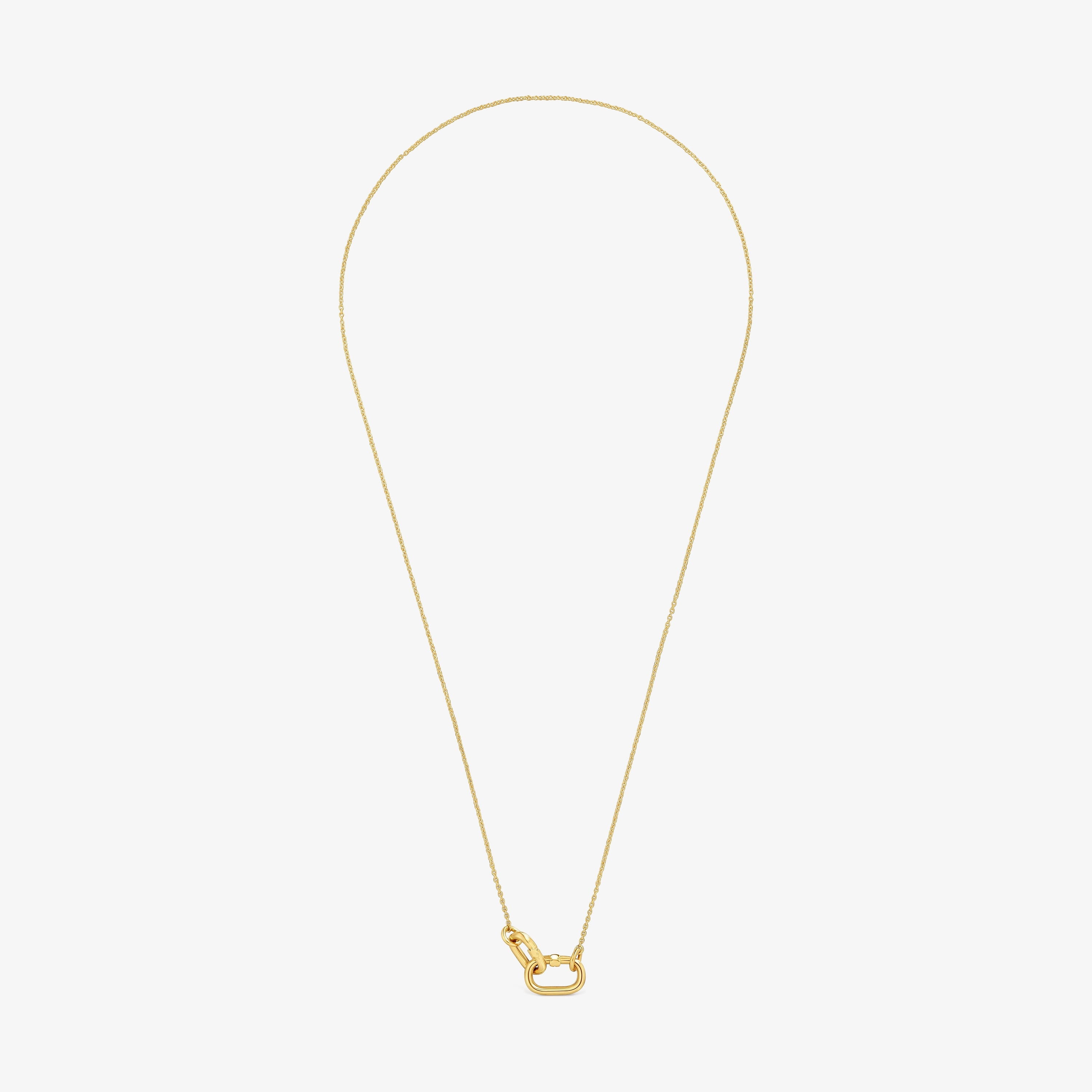 Hold Oval 18K solid gold double Choker