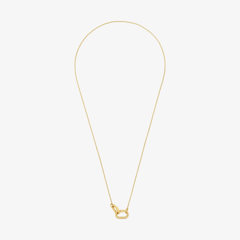 Gargantilla de oro doble Hold Oval