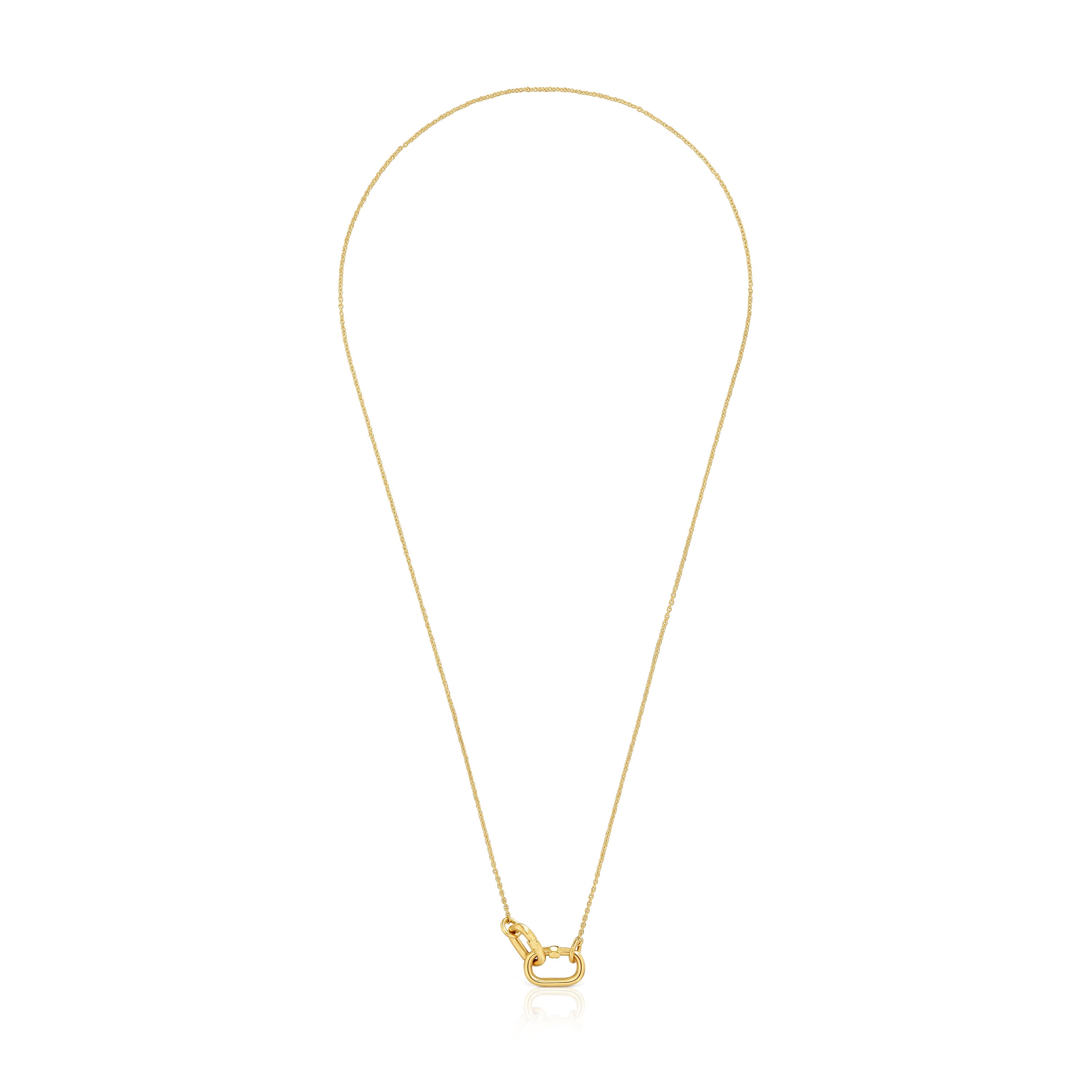 Gargantilla de oro doble Hold Oval