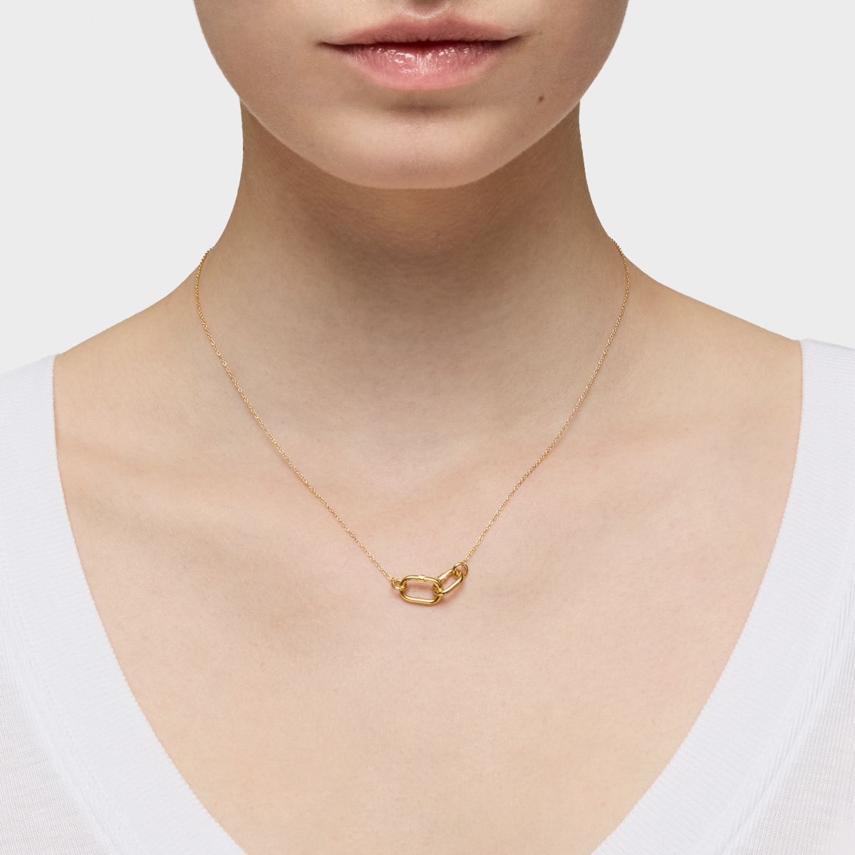 Hold Oval gold double Choker