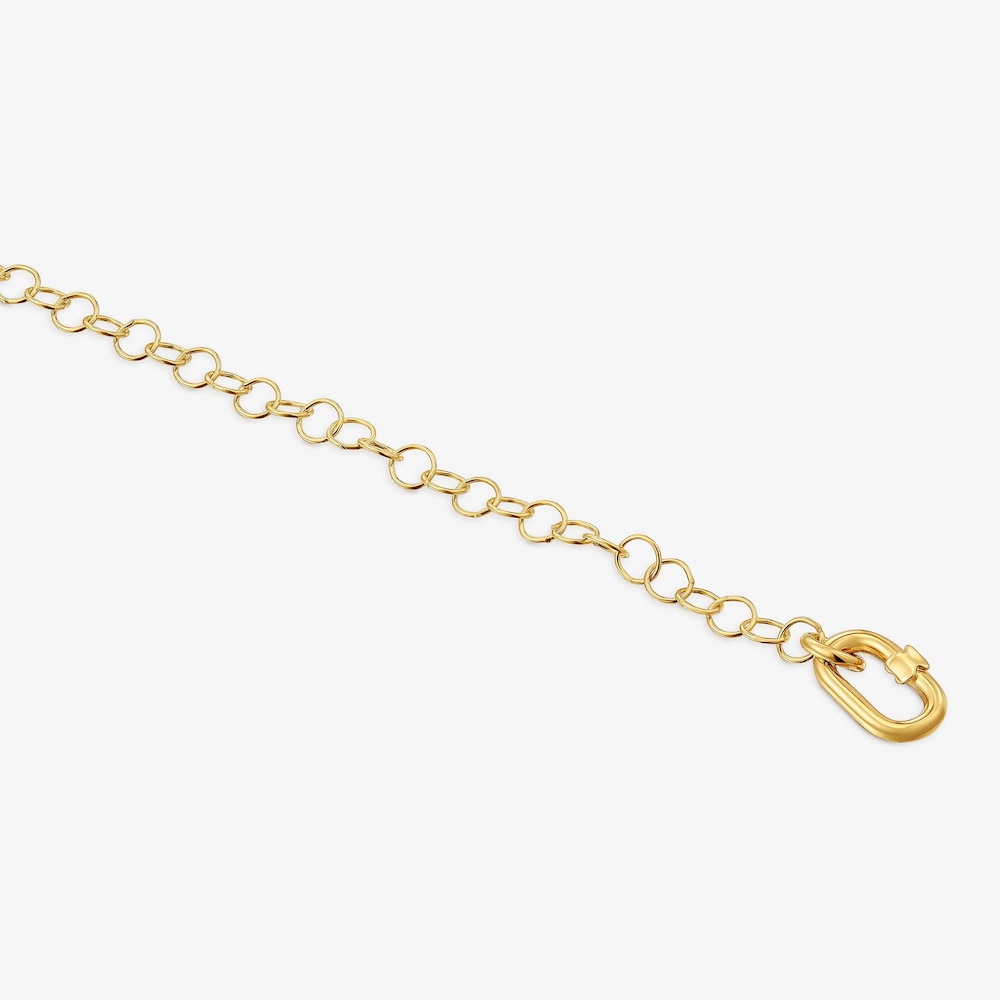 Hold Oval 18K solid gold chain Bracelet
