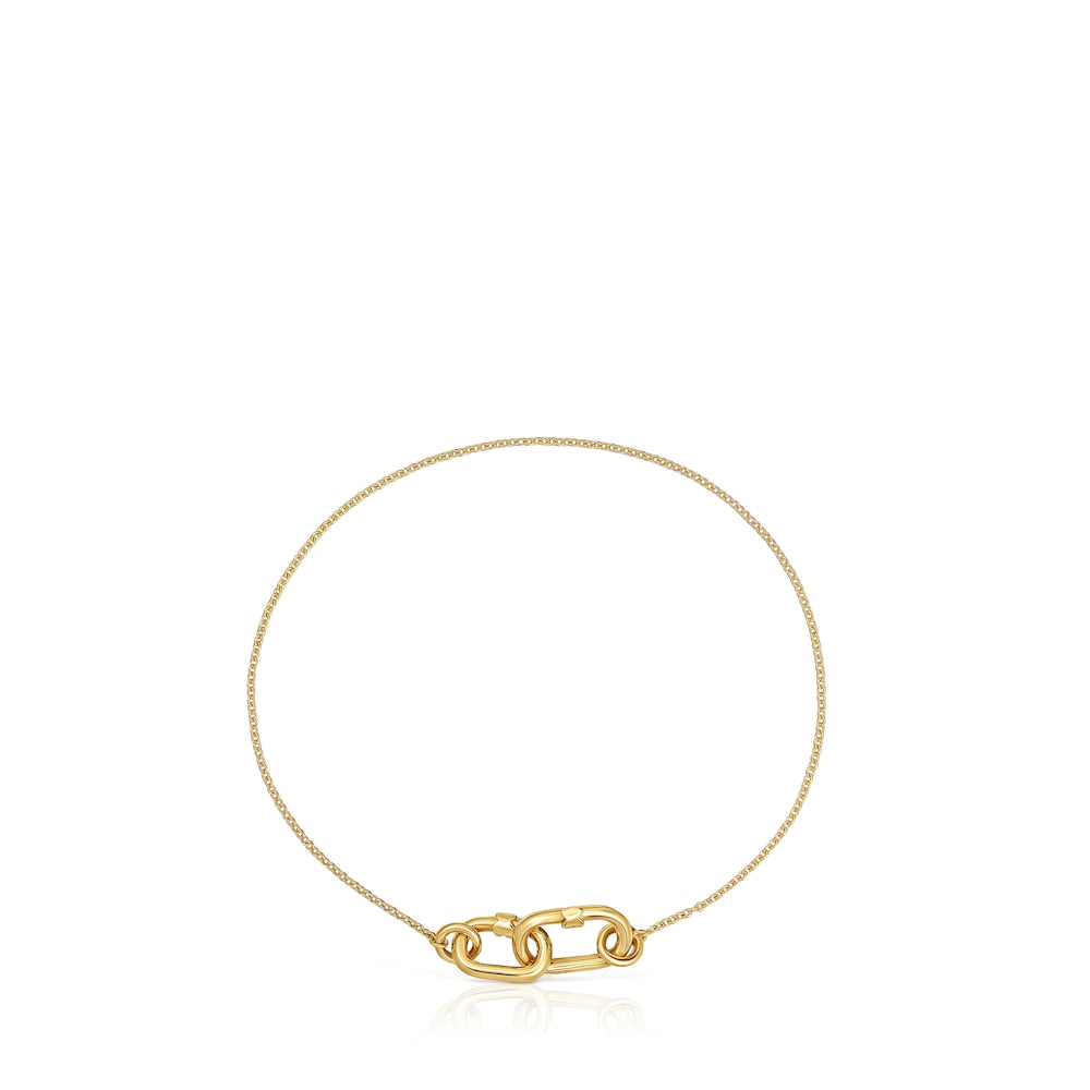 Hold Oval gold double chain Bracelet Hold Oval gold double chain Bracelet
