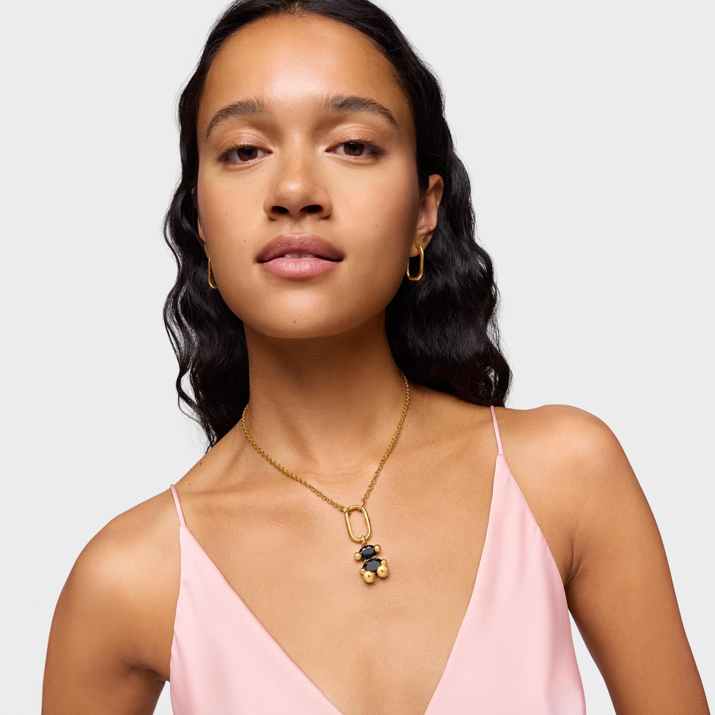 Medium 18K gold vermeil with onyx bear motif Pendant Color Bear | TOUS