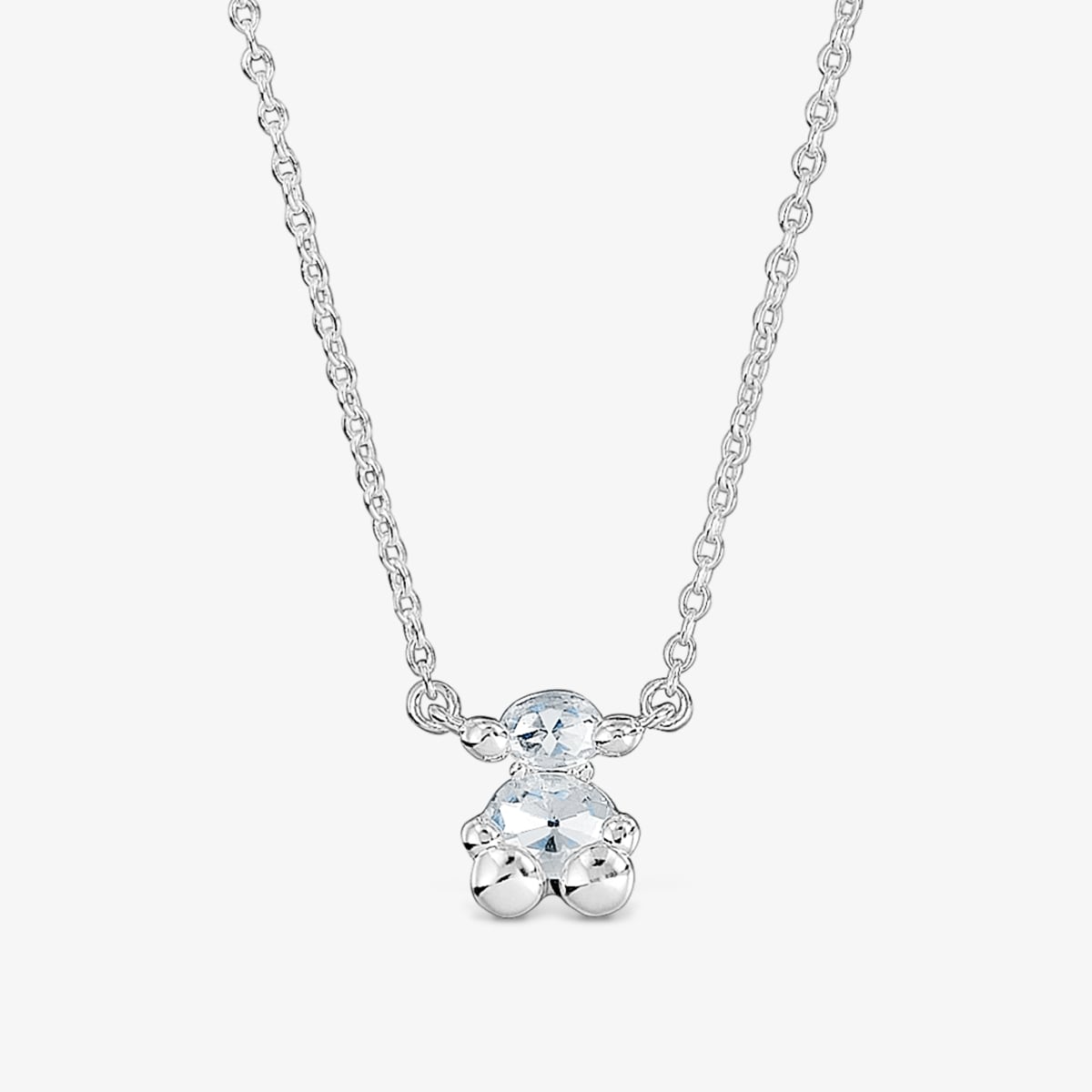 Tous - Collar Corto Motivo Oso De Plata Y Cuarzo Cristal De Roca Color Bear - Transparente