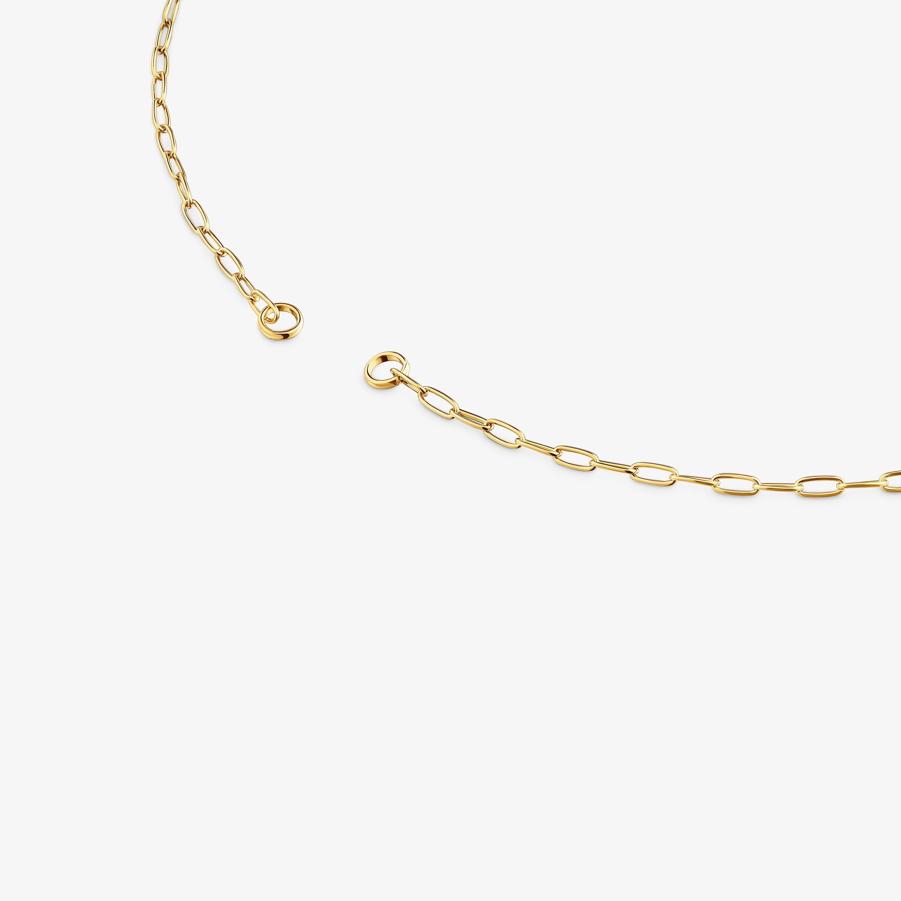 Hold Oval short Necklace with 18K gold vermeil
