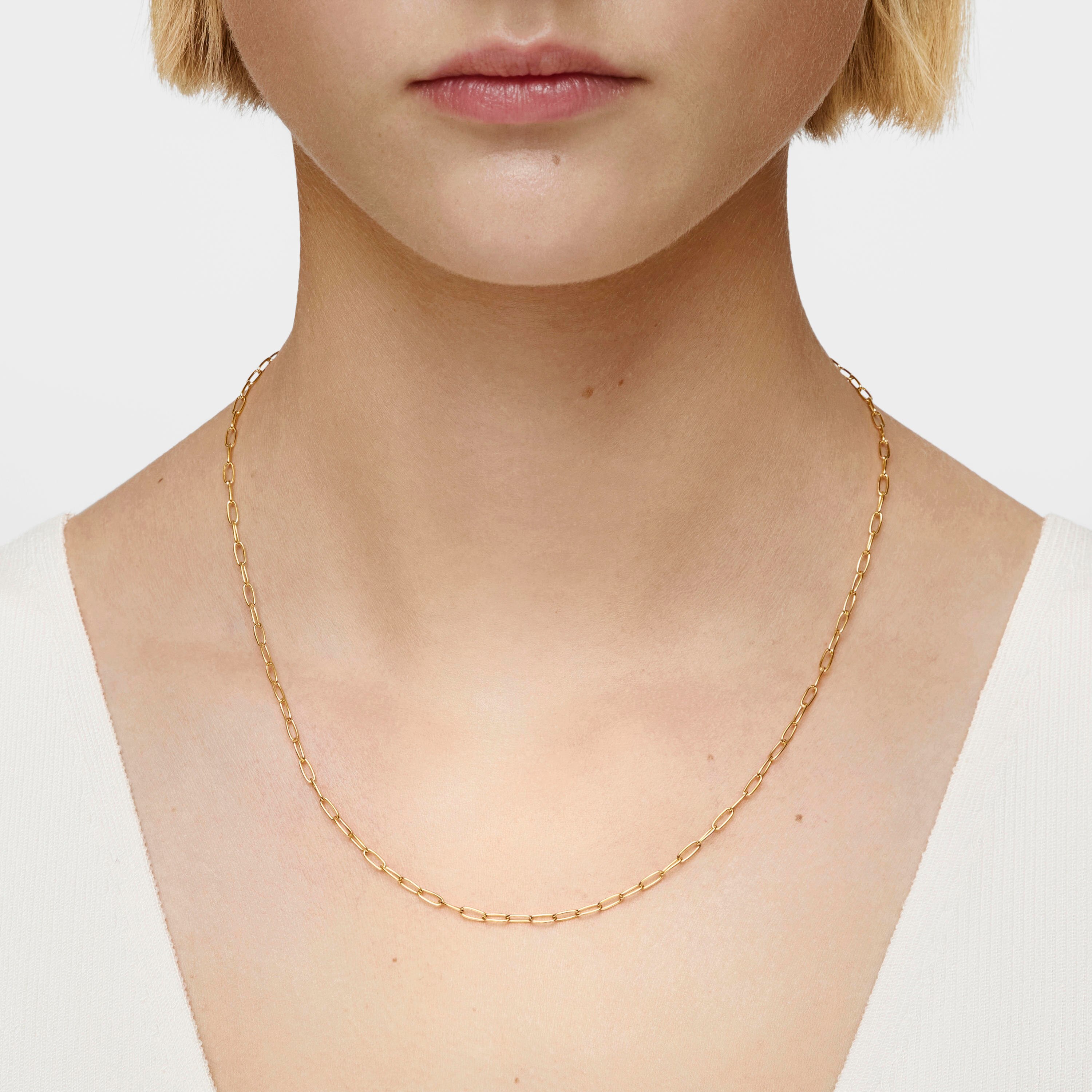 Hold Oval short Necklace with 18K gold vermeil