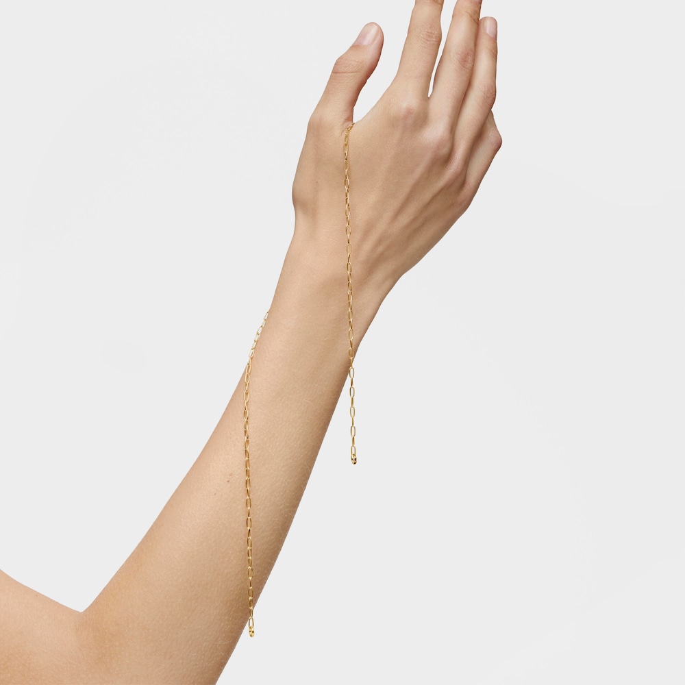 Collar corto con ba&ntilde;o de oro 18 kt sobre plata Hold Oval