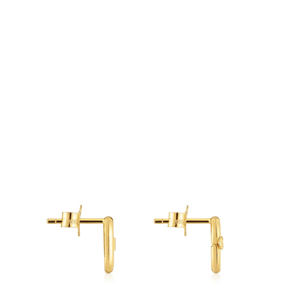 Hold Oval small 10 mm gold Earrings image number 1