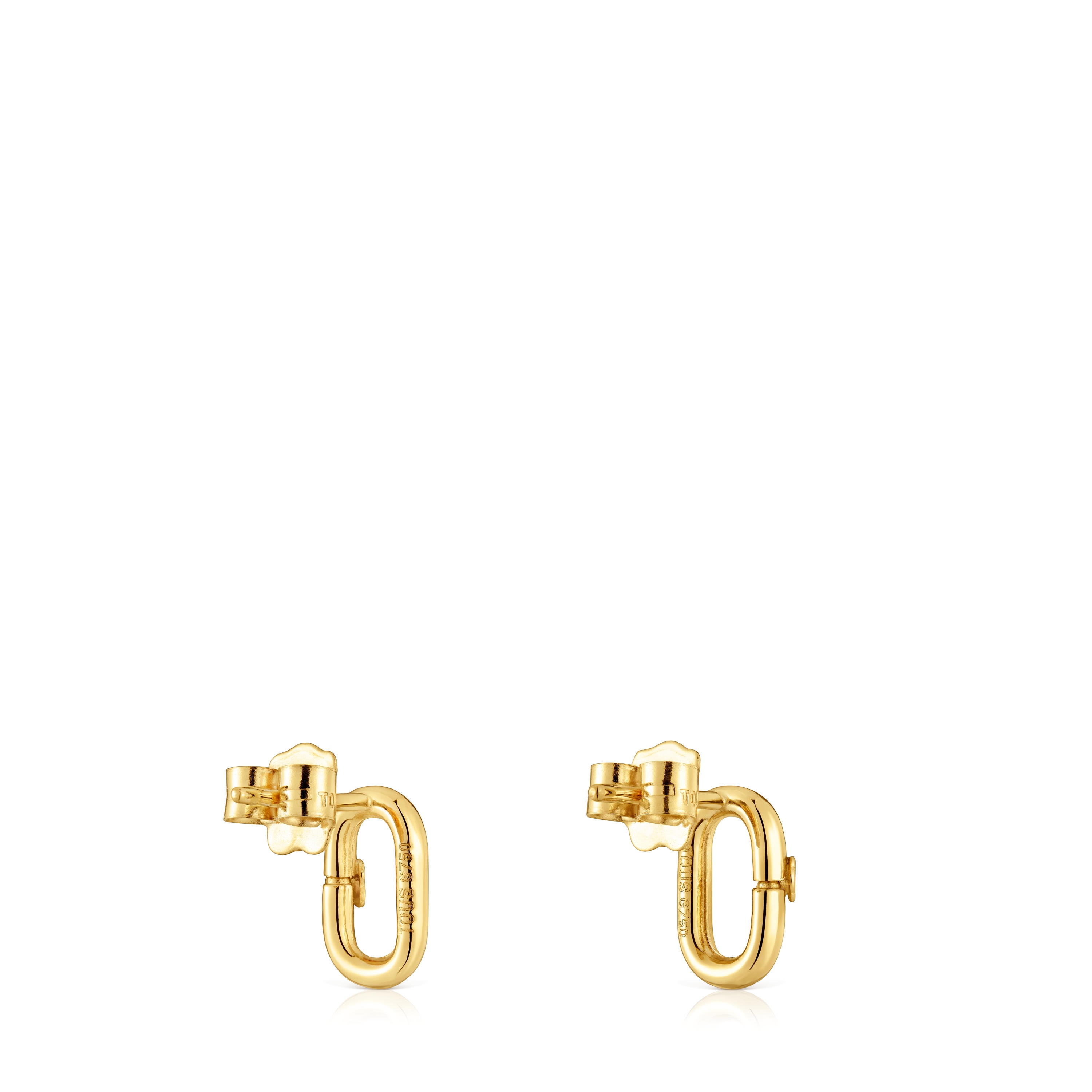 Hold Oval small 10 mm gold Earrings