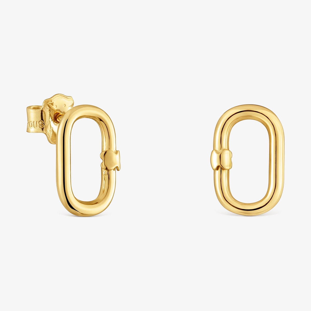Tous - Pendientes Pequeños De Oro 12 Mm Hold Oval - Dorado