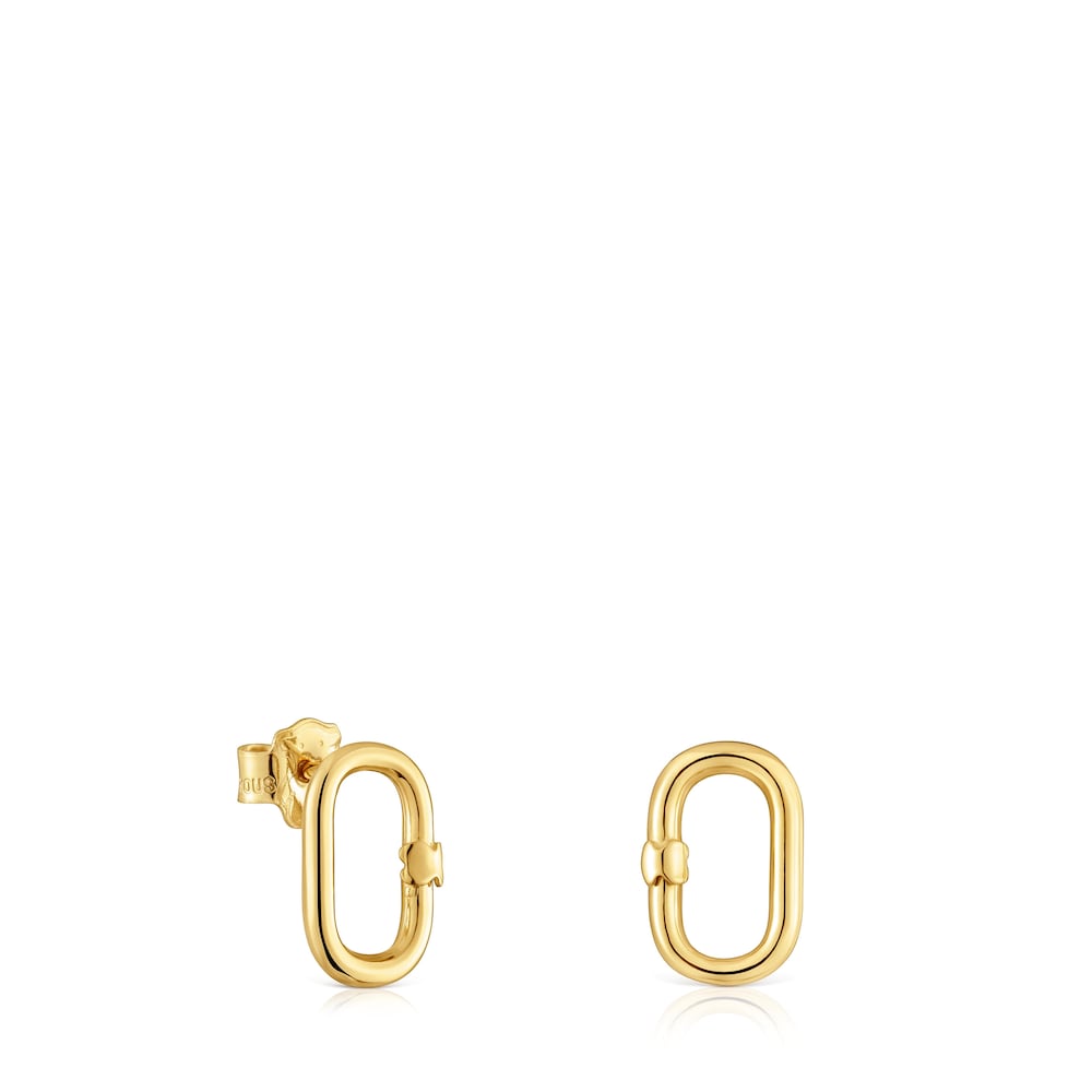 Hold Oval small 12 mm gold Earrings Hold Oval small 12 mm gold Earrings
