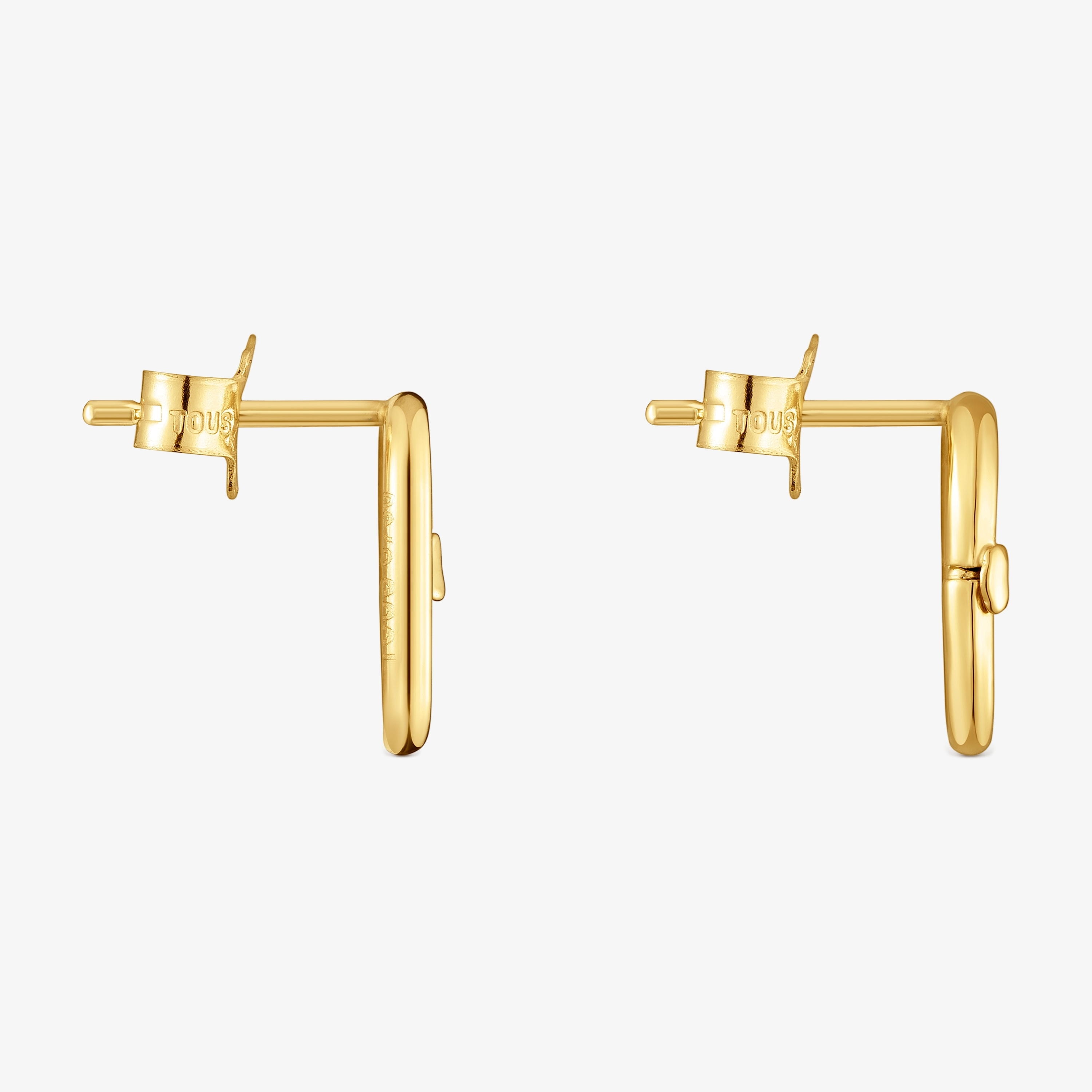 Hold Oval small 12 mm 18K solid gold Earrings