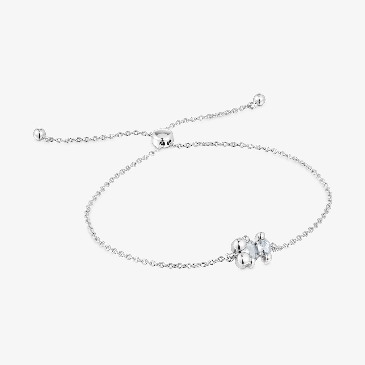 Tous - Pulsera Cadena Motivo Oso De Plata Y Cuarzo Cristal De Roca Color Bear - Transparente