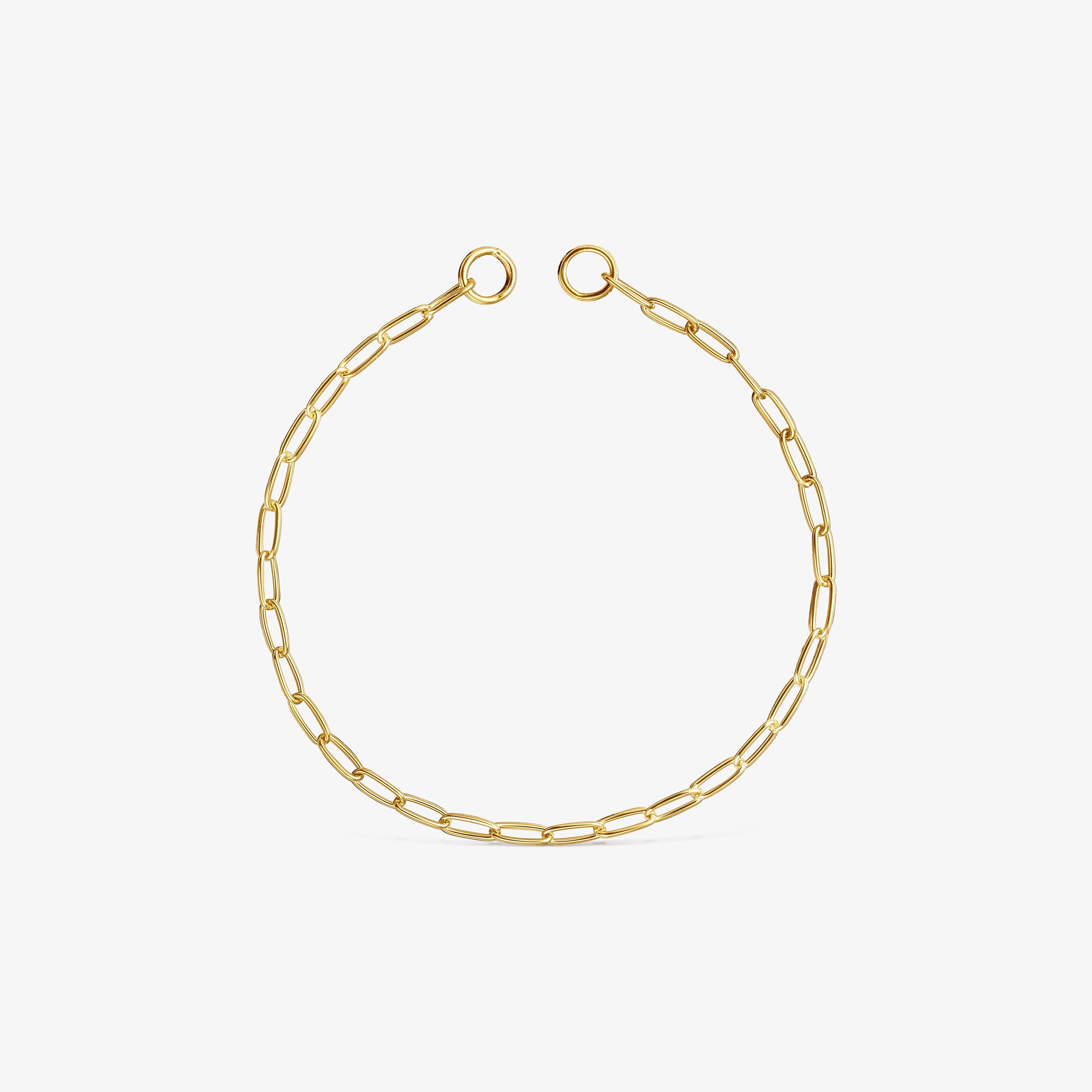 Hold Oval chain Bracelet with 18K gold vermeil