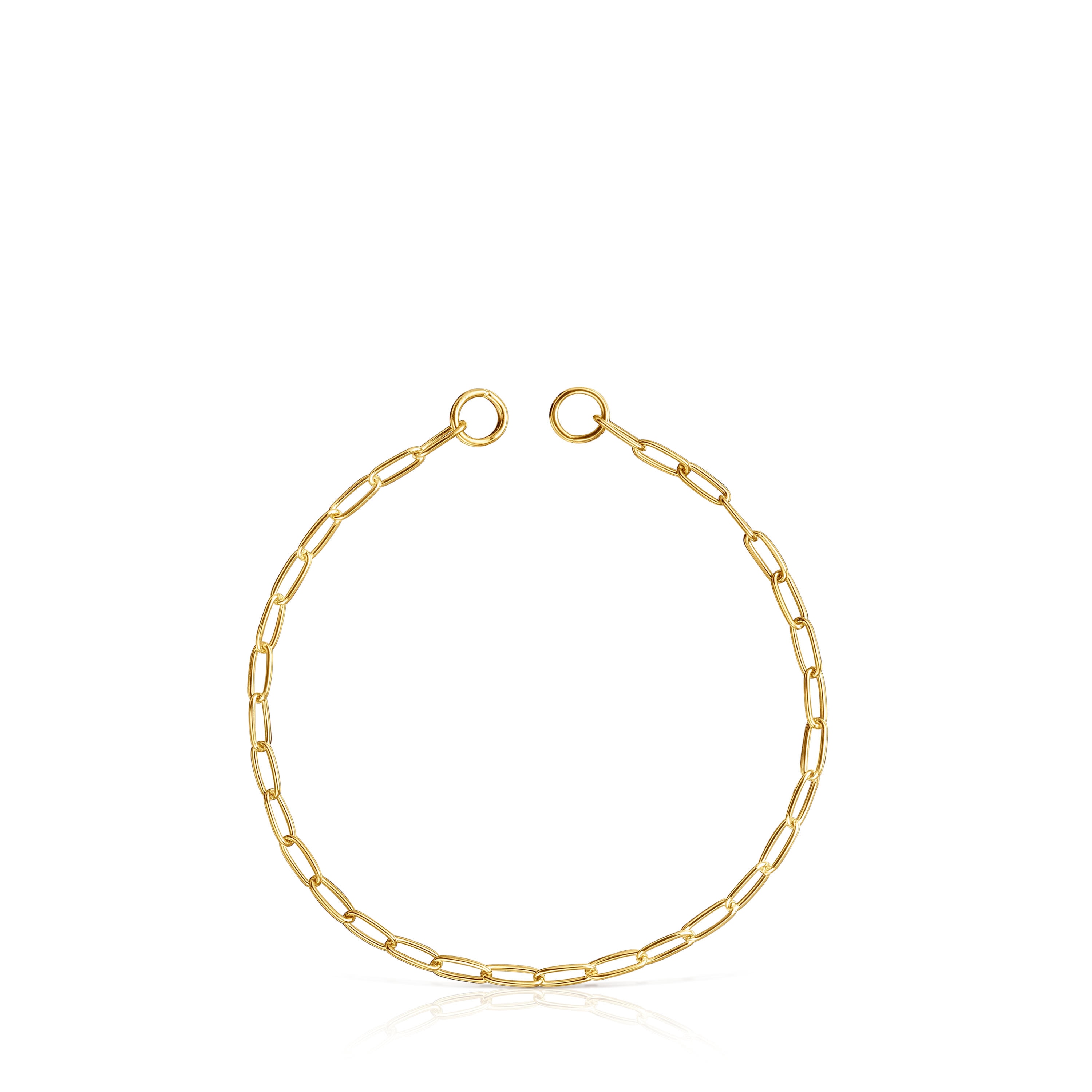 Hold Oval chain Bracelet with 18kt gold plating over silver