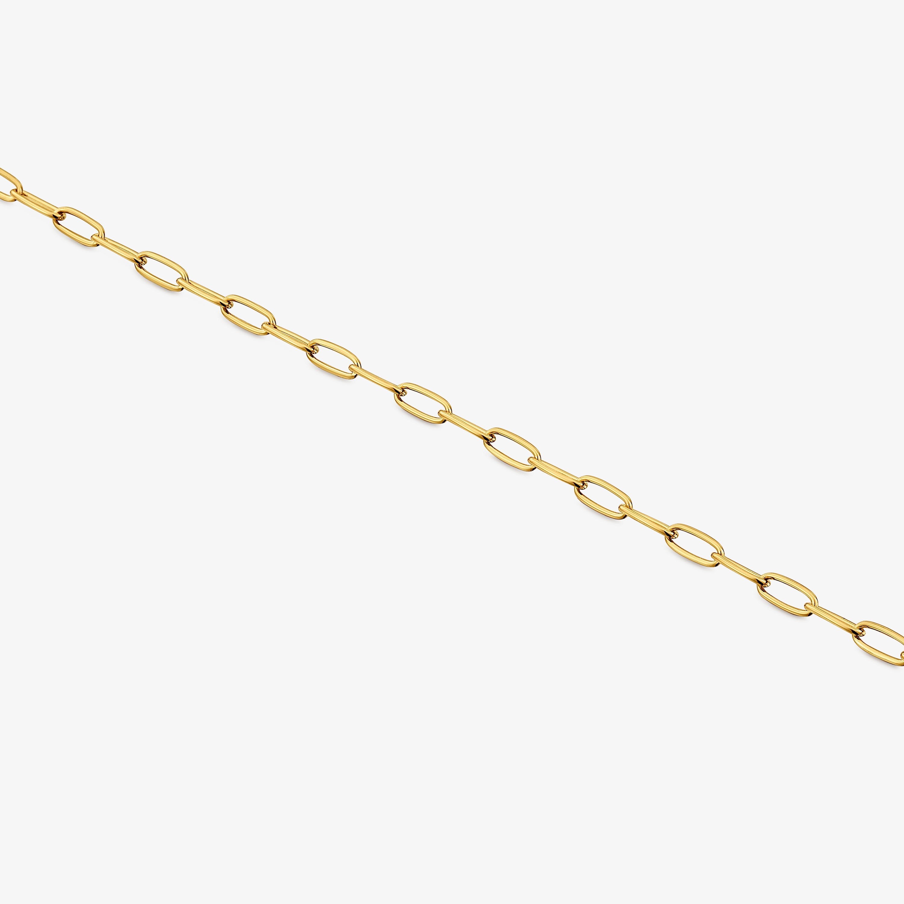 Hold Oval chain Bracelet with 18K gold vermeil