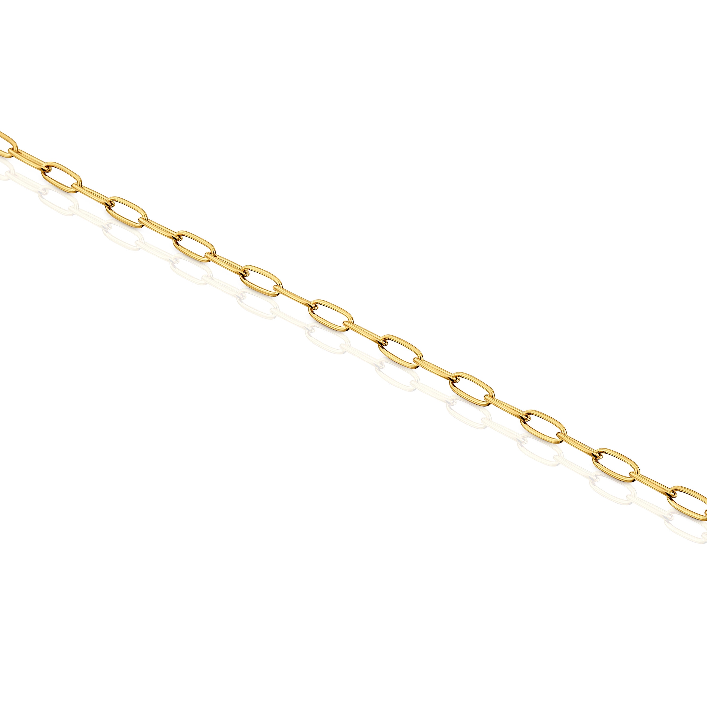 Hold Oval chain Bracelet with 18kt gold plating over silver