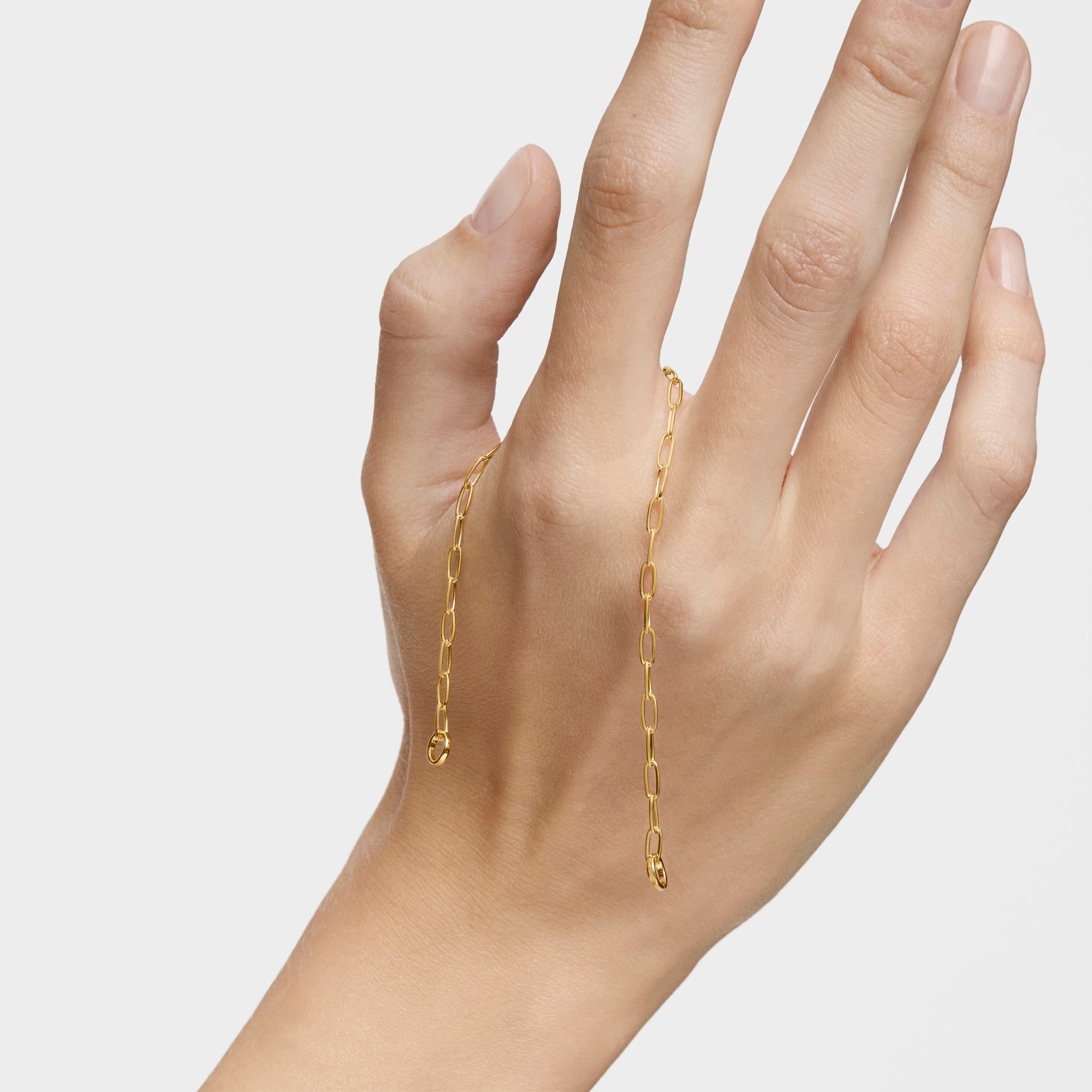 Hold Oval chain Bracelet with 18K gold vermeil