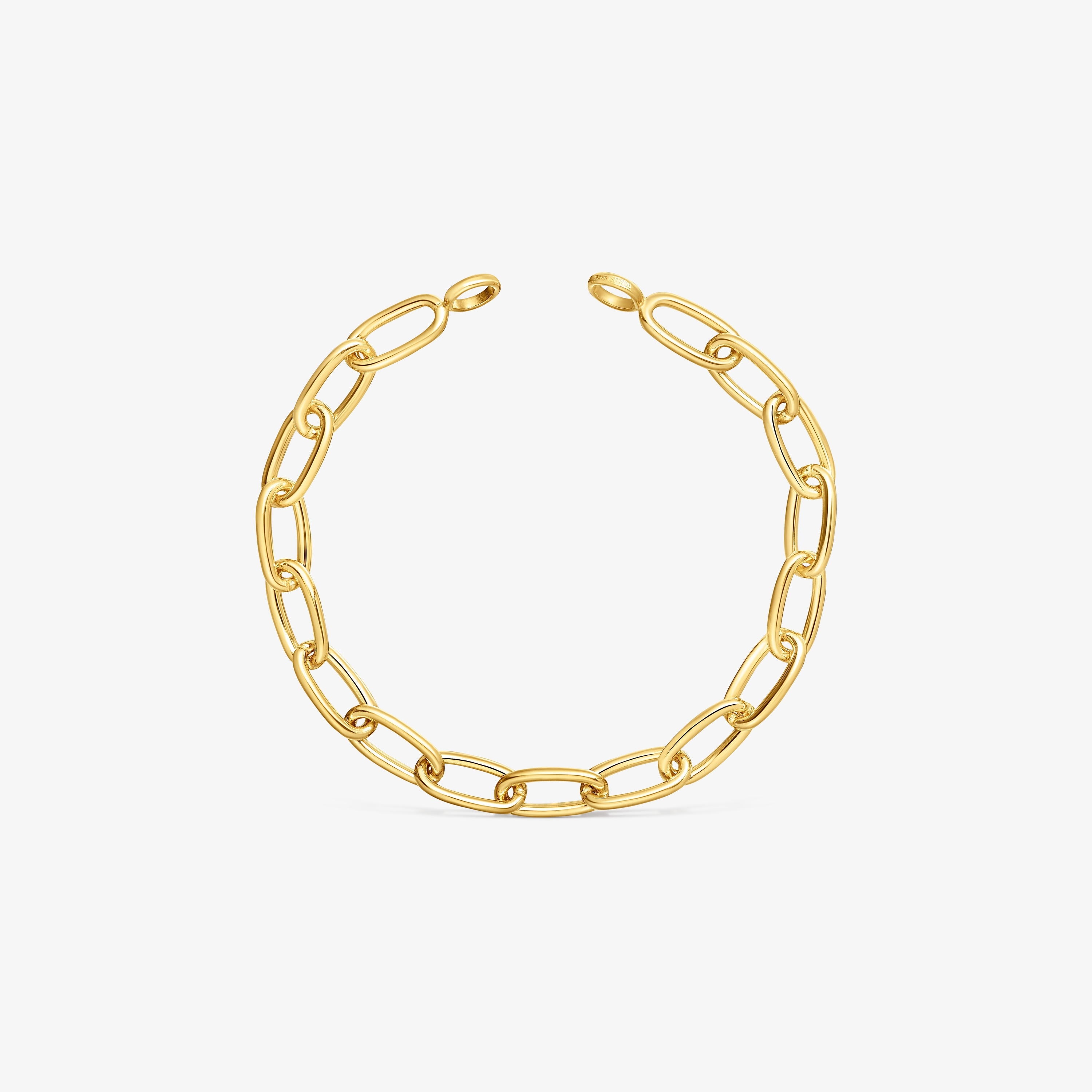 Hold Oval XL chain Bracelet with 18K gold vermeil