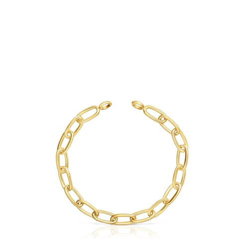 Hold Oval XL chain Bracelet with 18kt gold plating over silver