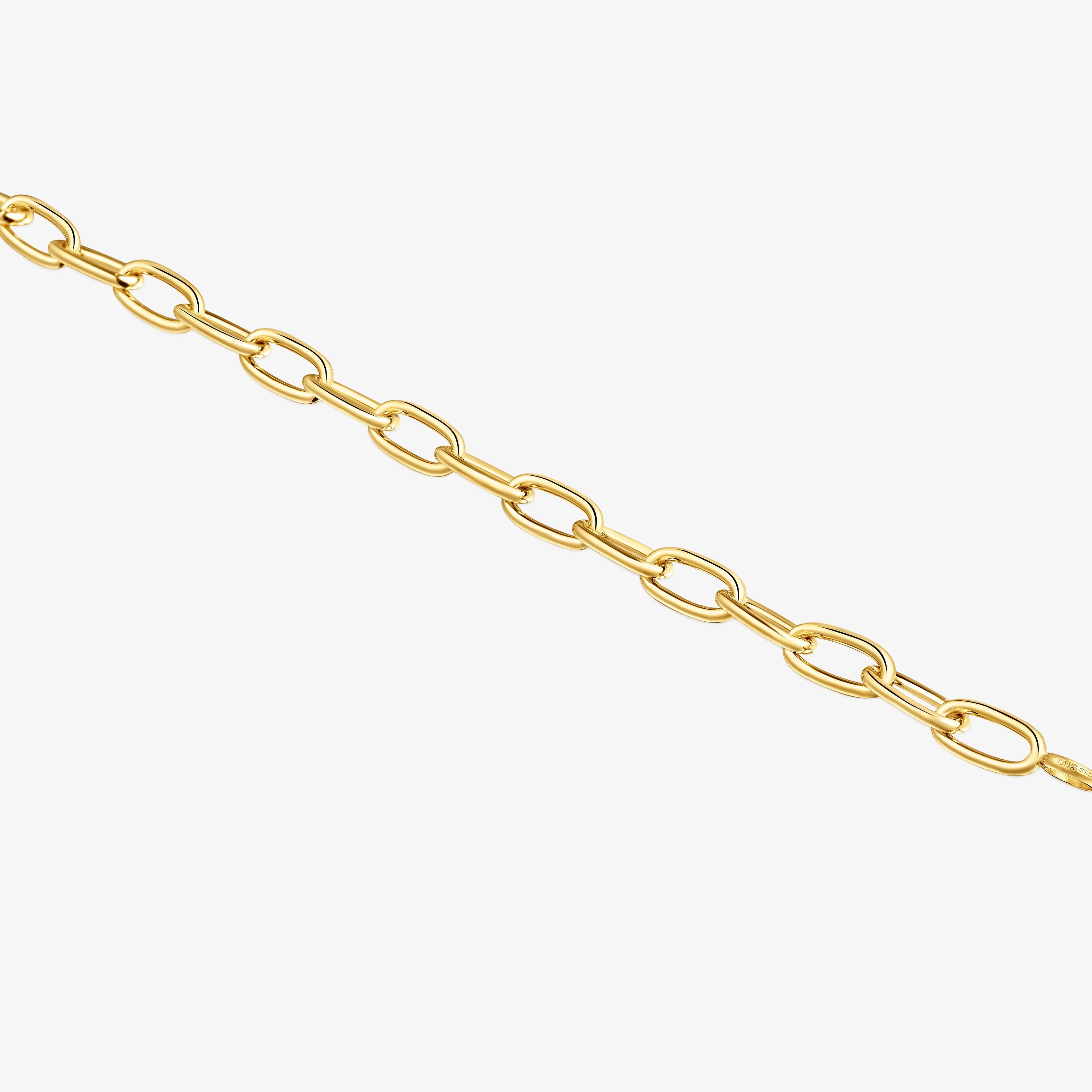 Hold Oval XL chain Bracelet with 18K gold vermeil