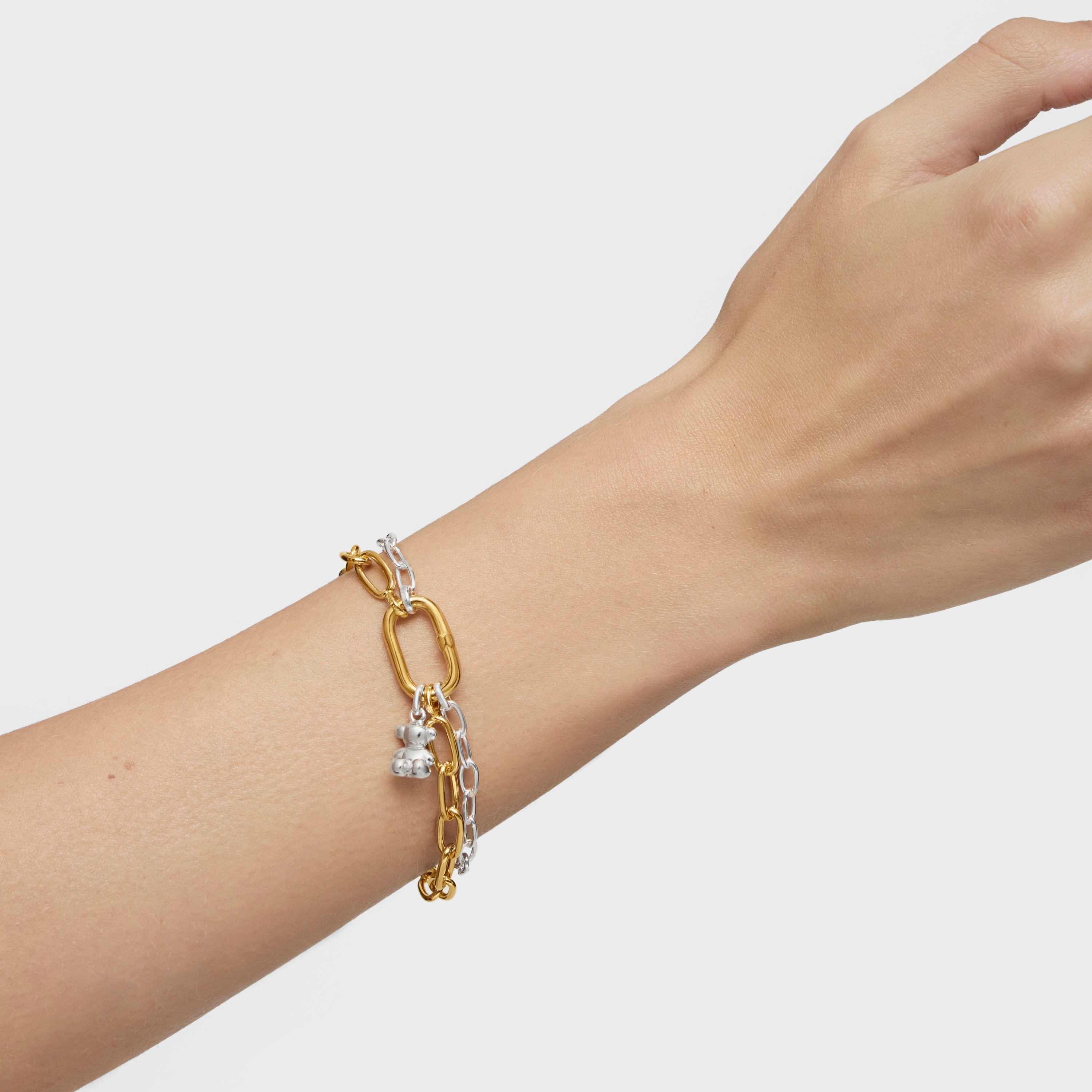 Hold Oval XL chain Bracelet with 18K gold vermeil