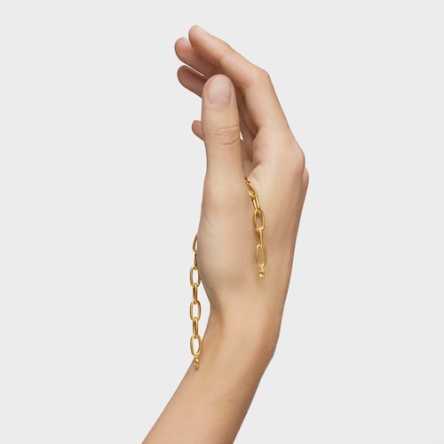 Hold Oval XL chain Bracelet with 18kt gold plating over silver