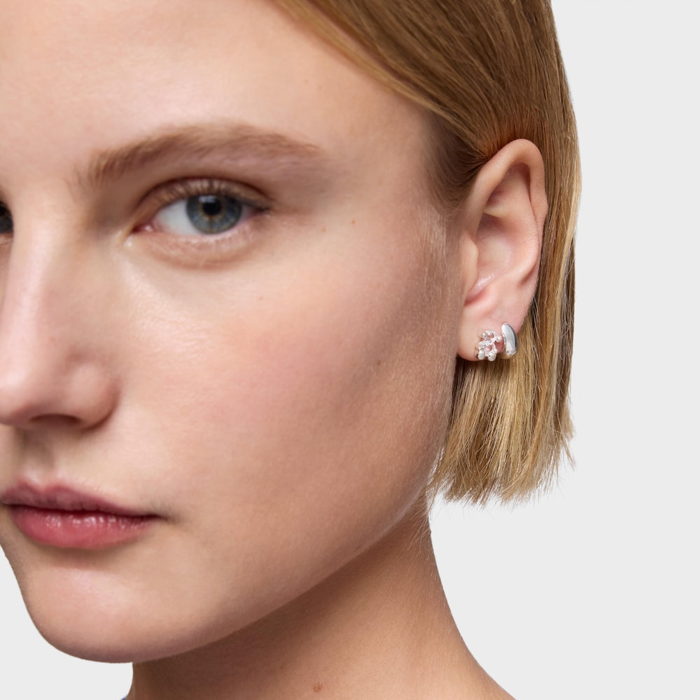 Kolczyki Color Bear 8 mm ze srebra z kryształem g&oacute;rskim z motywem misia