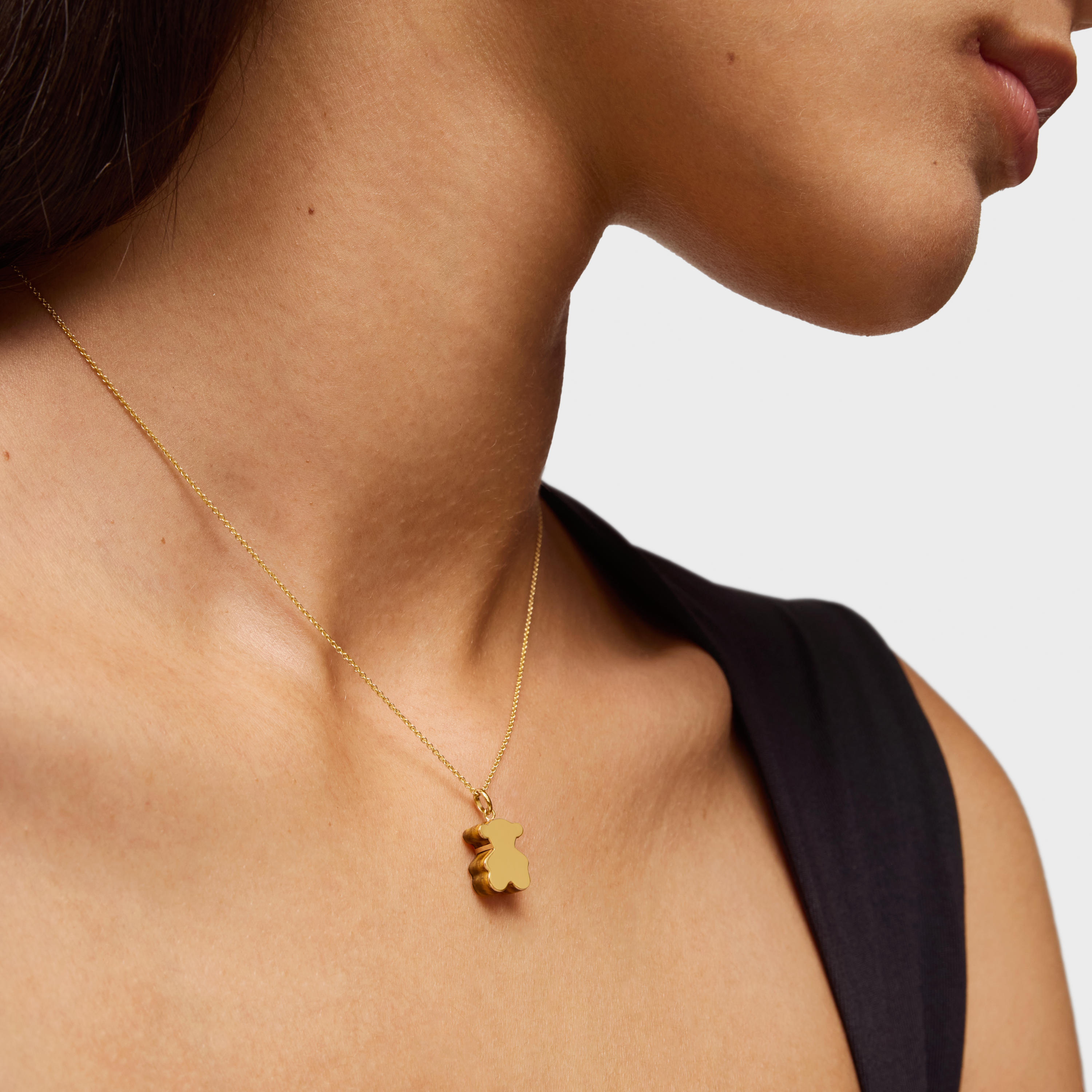 18K solid gold bear Pendant with tiger’s eye TOUS 1950