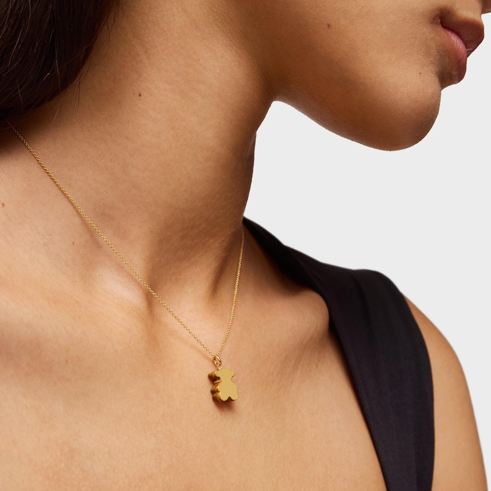 Zlat&yacute; Pr&iacute;vesok medved&iacute;ka s&nbsp;tigr&iacute;m okom TOUS 1950