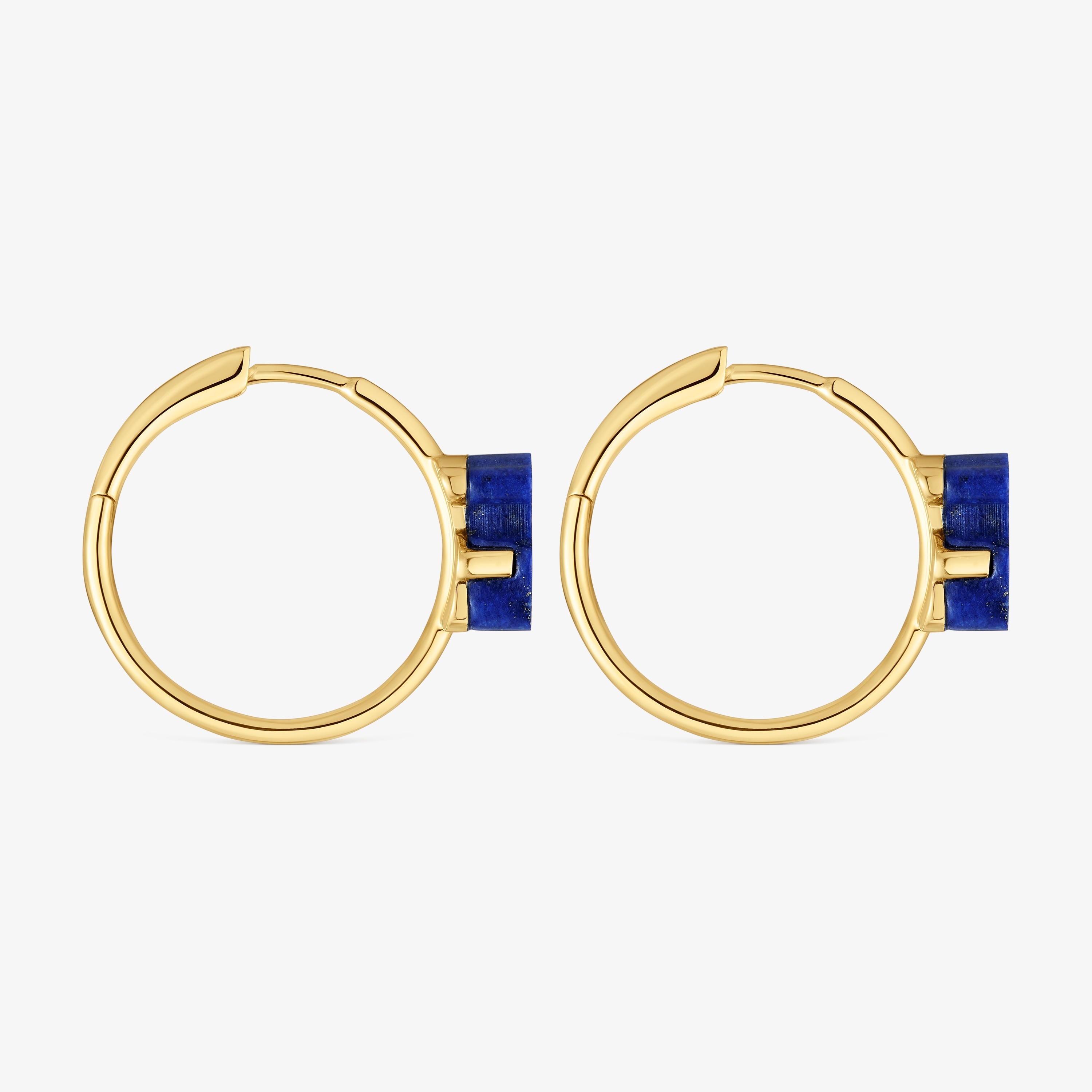 18K solid gold bear Hoop earrings with lapis lazuli TOUS 1950