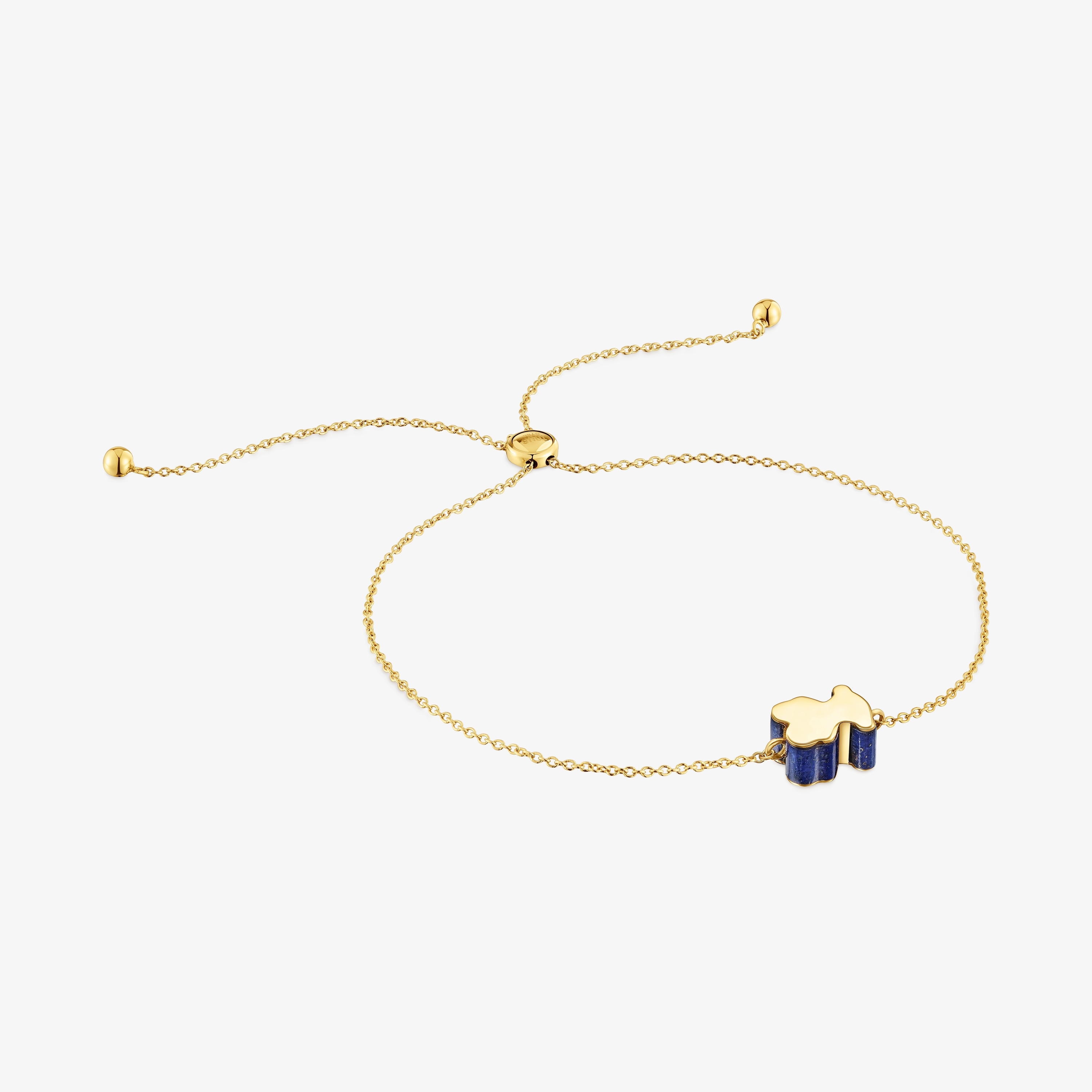 18K solid gold bear motif Bracelet with lapis lazuli TOUS 1950